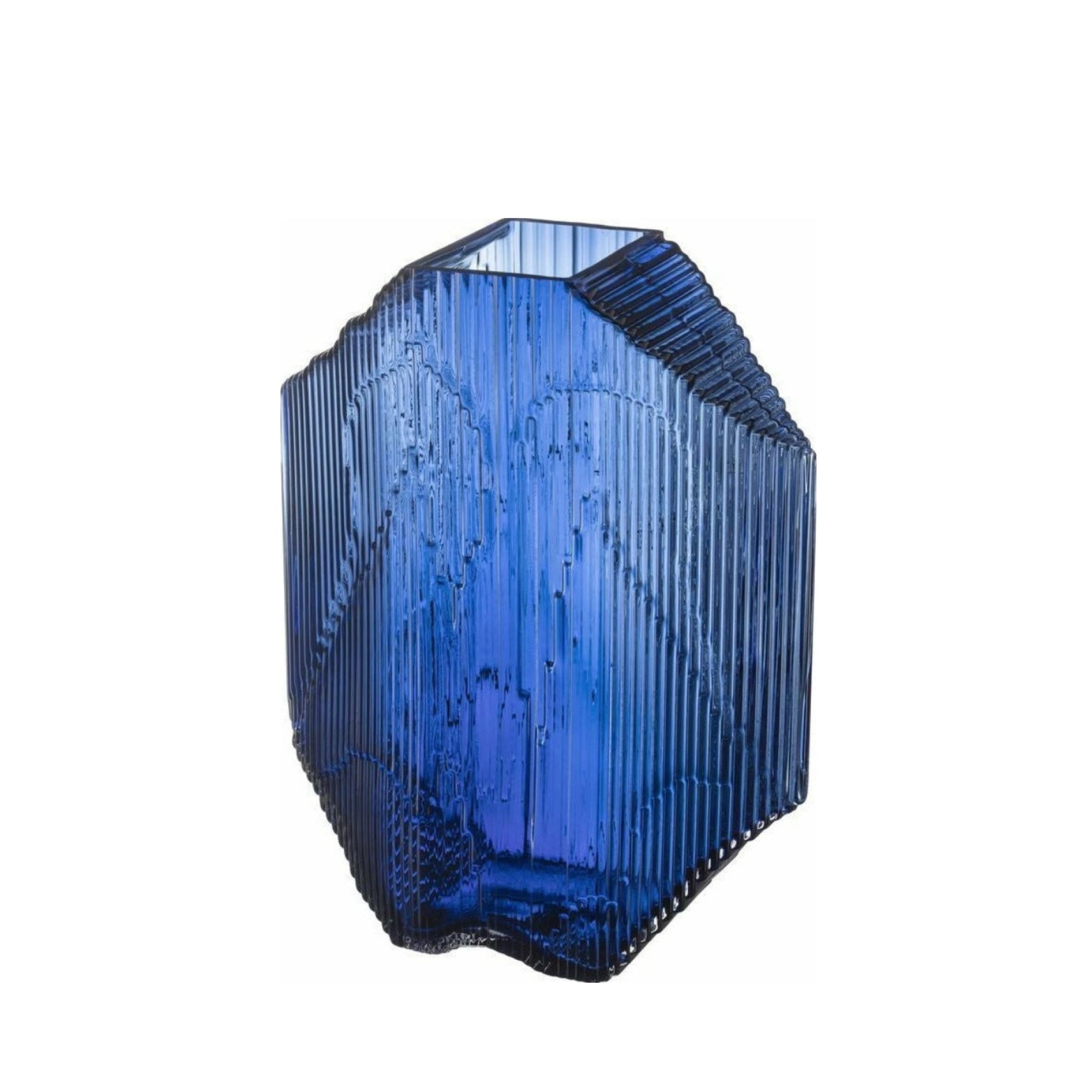 Iittala Kartta Glass Sculpture Ultramarine Blue, 24 X 32 Cm