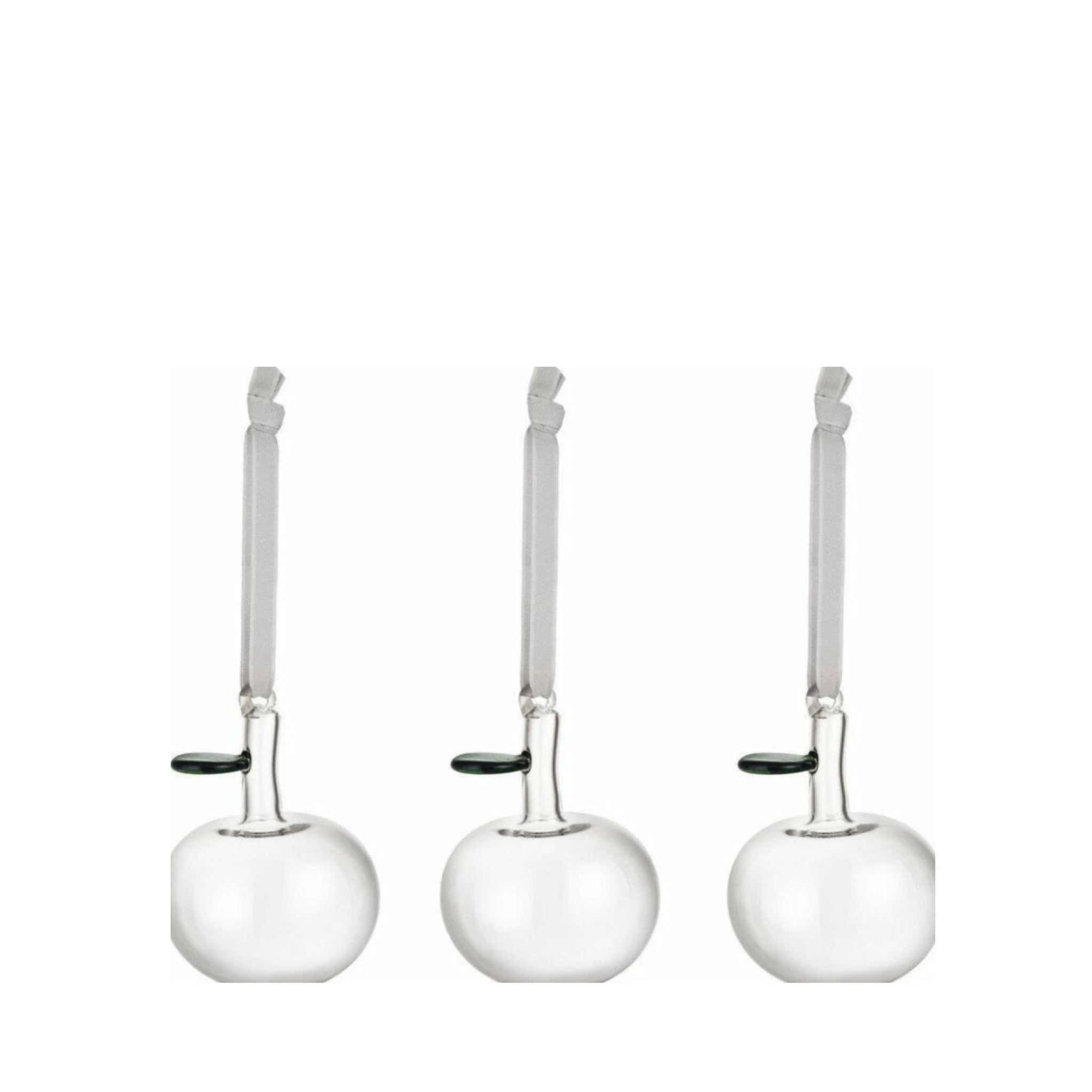 Iittala Decorations Glass Apples Set of 3, Clear