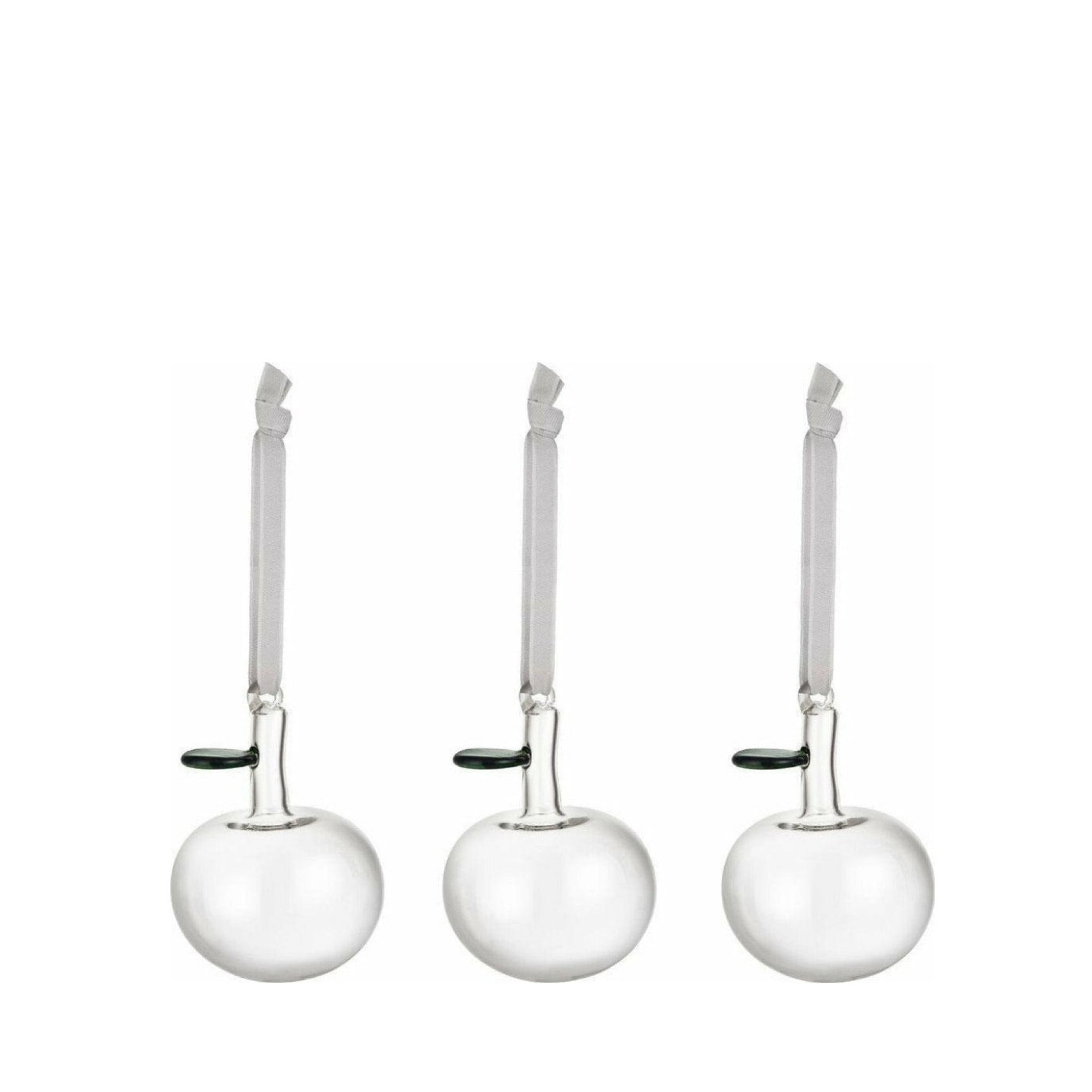 Iittala Decorations Glass Apples Set of 3, Clear