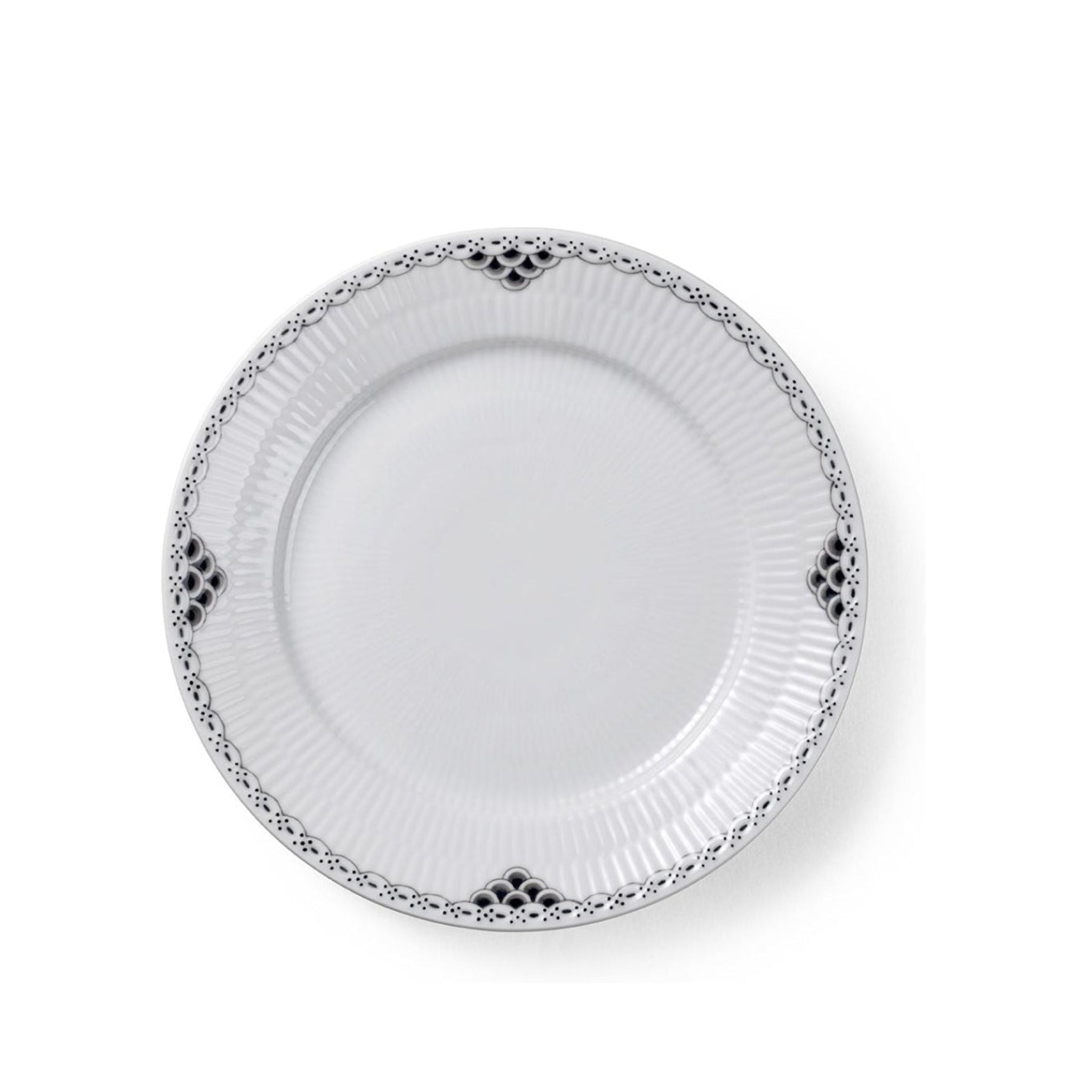 Royal Copenhagen Black Lace Plate, 22 Cm