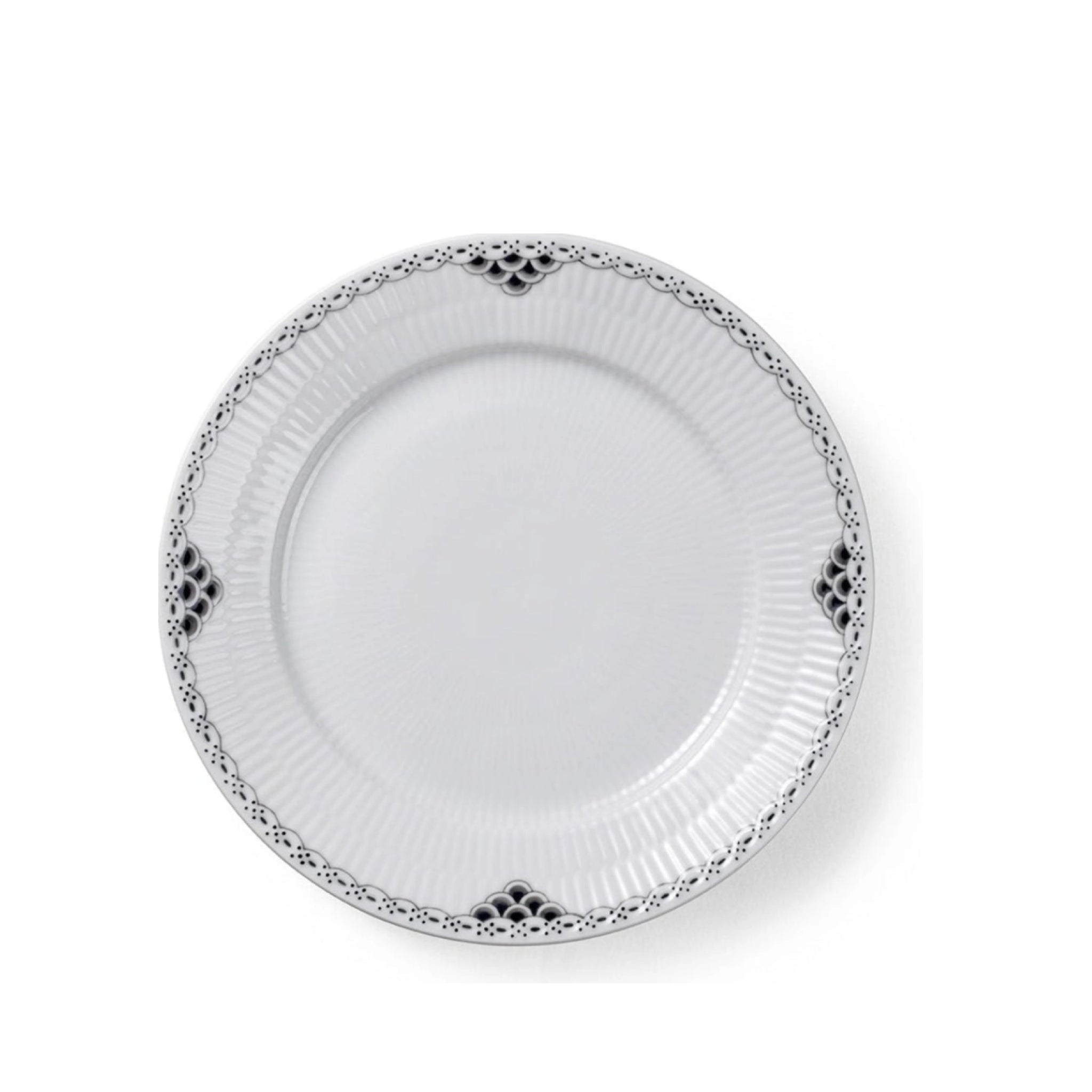 Royal Copenhagen Black Lace Plate, 22 Cm