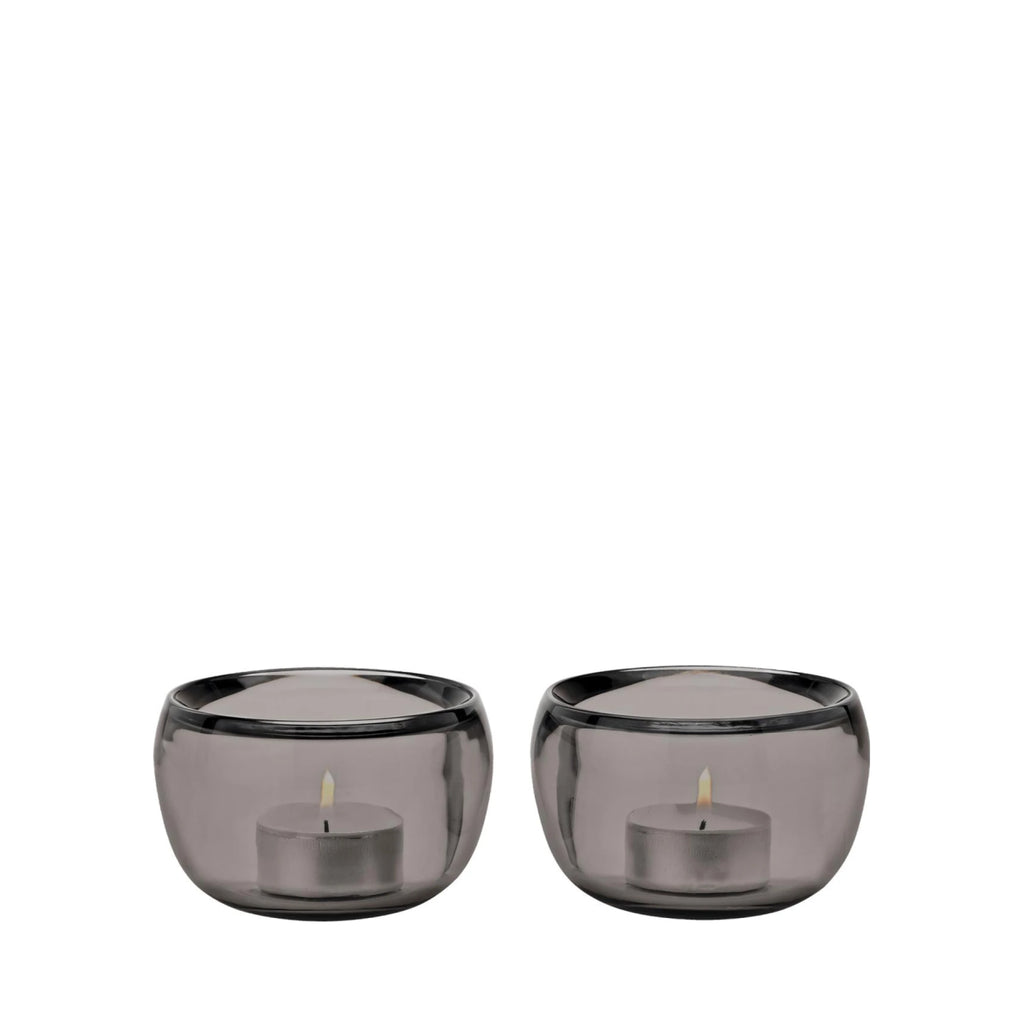 Stelton Ora Teelighthalter Set Of 2, Smoke