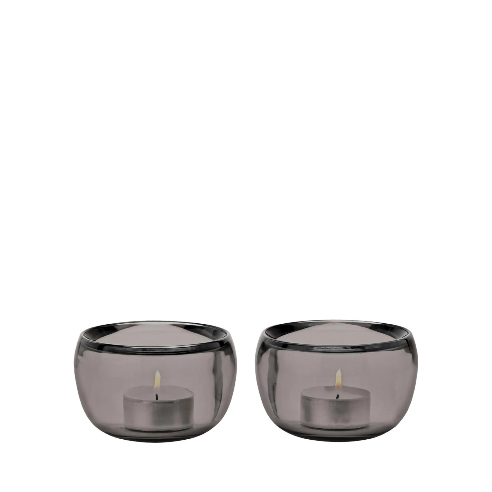 Stelton Ora Teelighthalter Set Of 2, Smoke