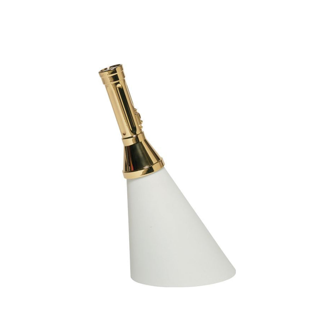 Qeeboo Flash Rechargeable Led Table Lamp Metal Finish H 48 Cm, Gold