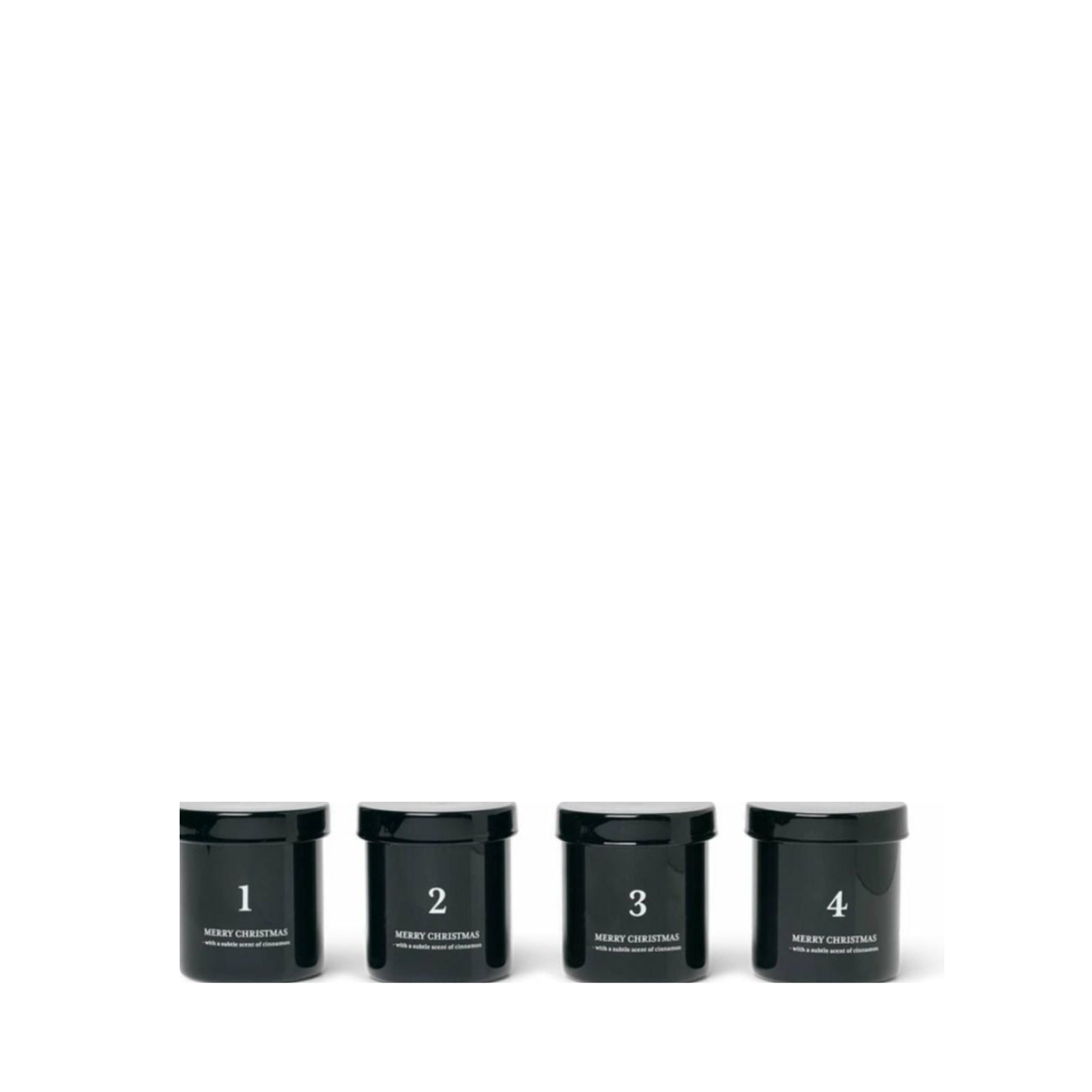 Ferm Living Scented Advent Scented Candles Set Of 4, Black