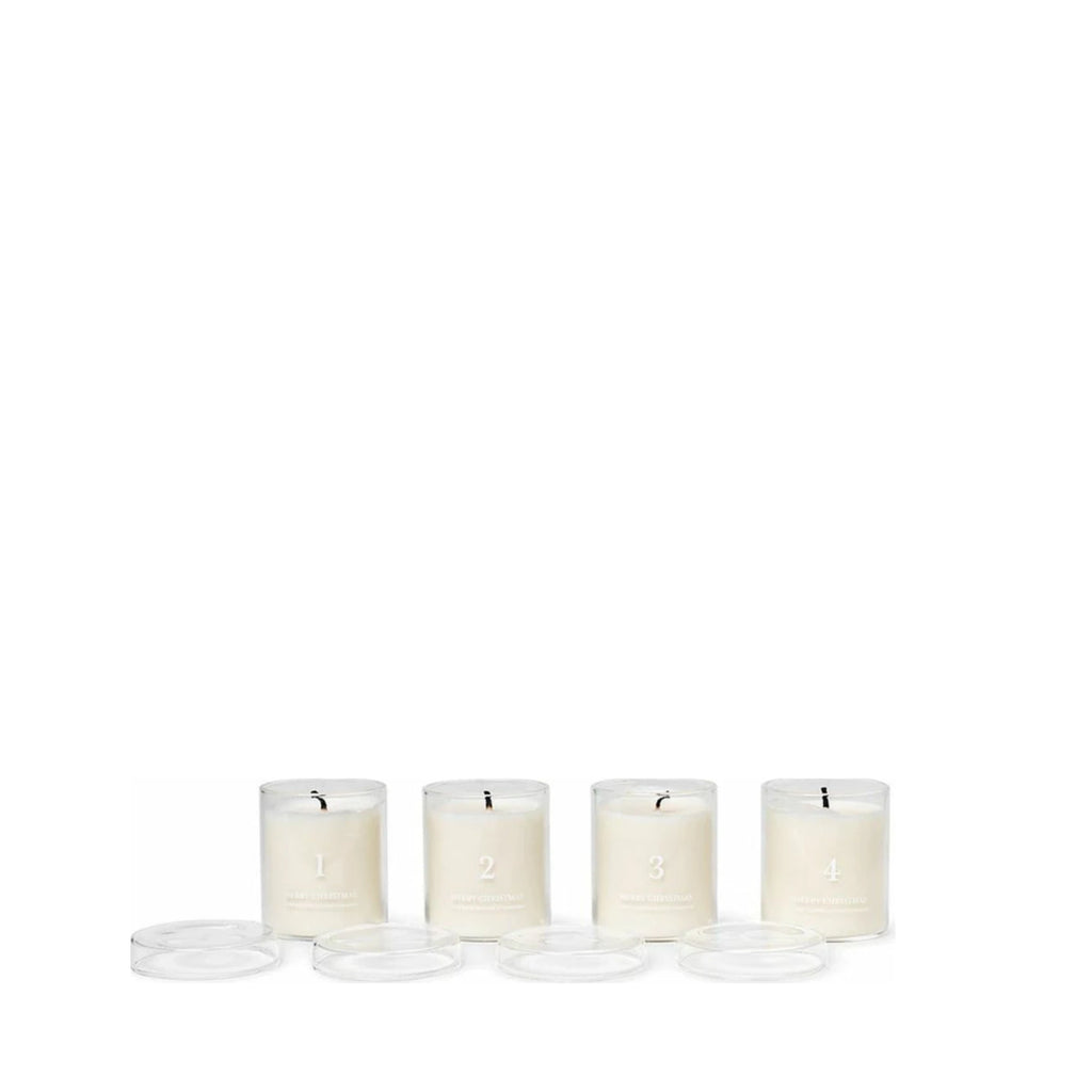 Ferm Living Scented Advent Scented Candles Set Of 4, White