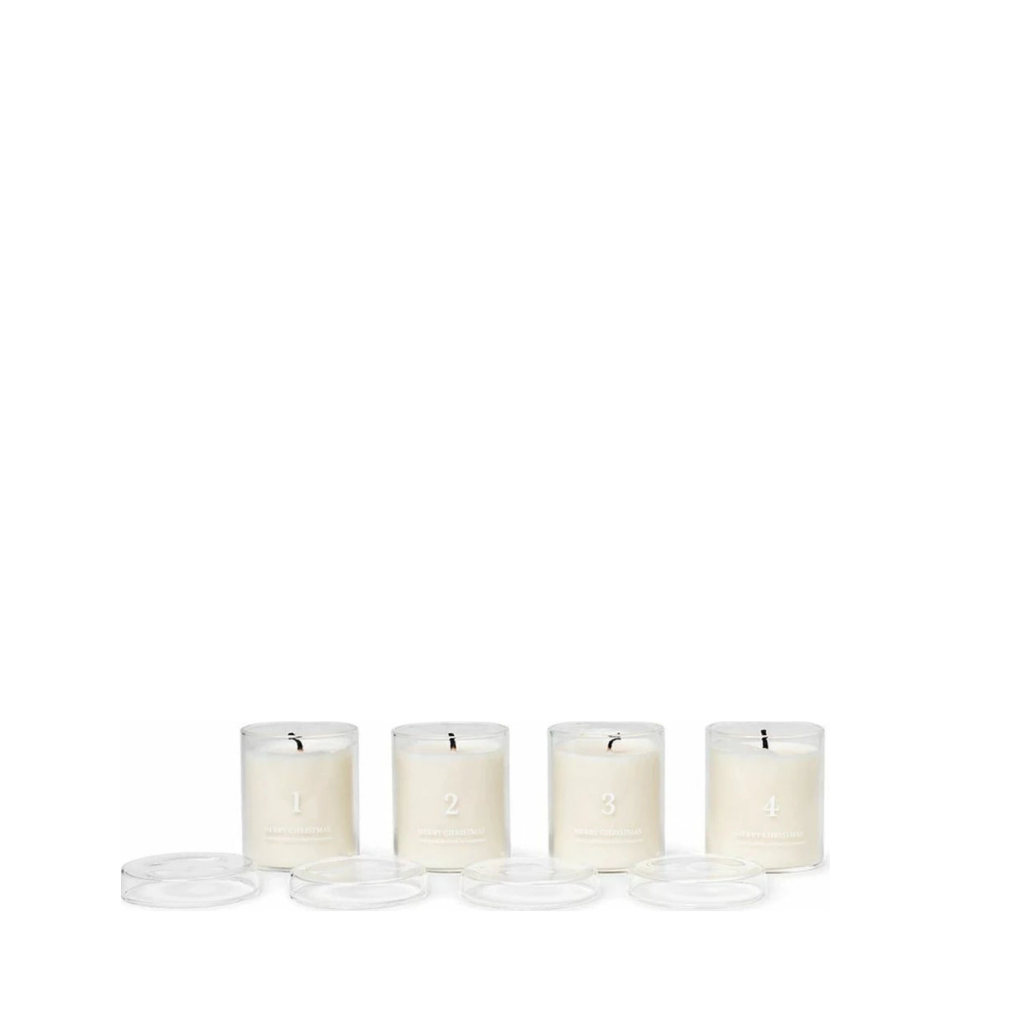 Ferm Living Scented Advent Scented Candles Set Of 4, White