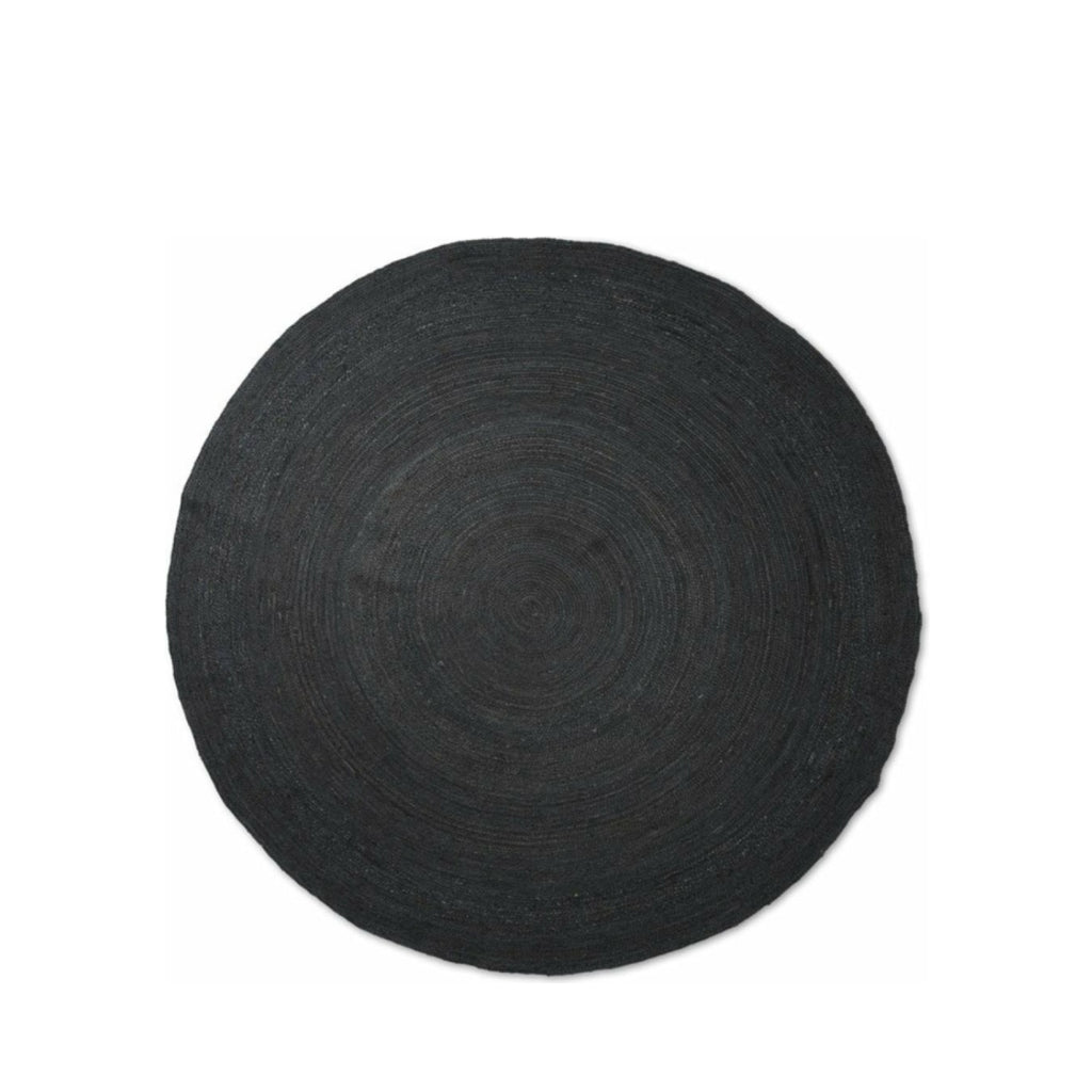 Ferm Living Eternal Round Jute Rug Large, Black