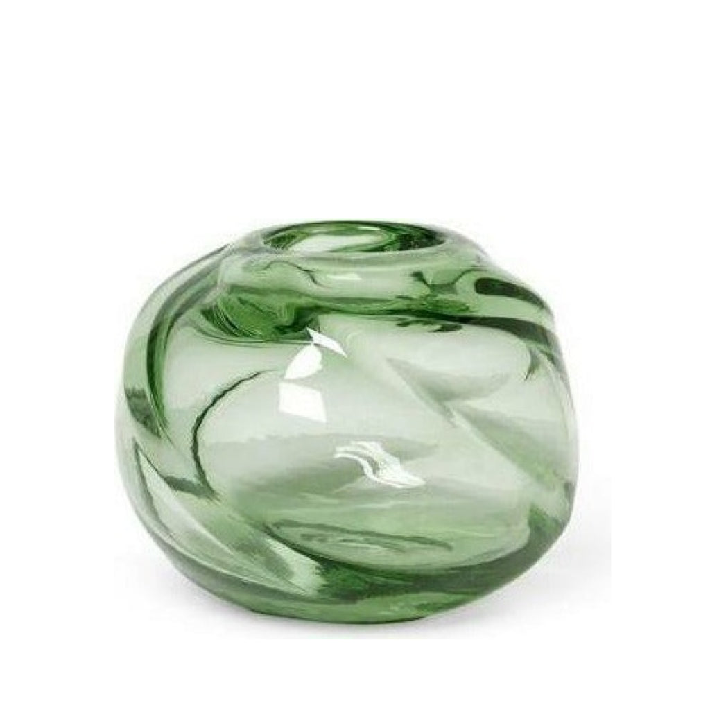 Ferm Living Water Swirl Vase Round Recycled, 16 Cm