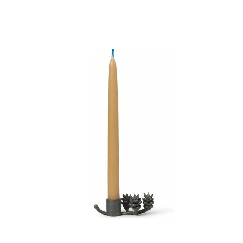 Ferm Living Forest Candlestick, Black Brass