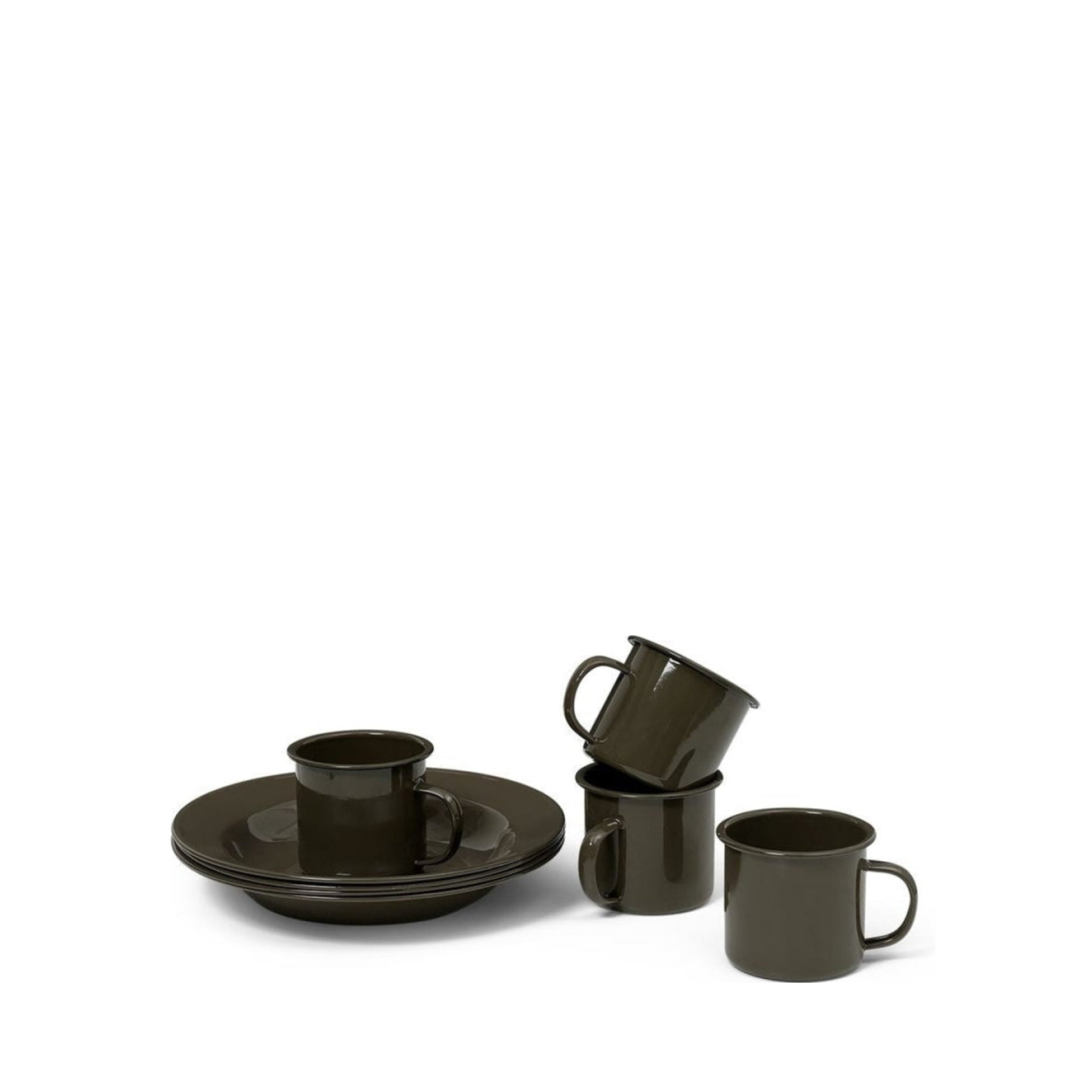 Ferm Living Yard Picnic Set 8 Pcs, Olive Green