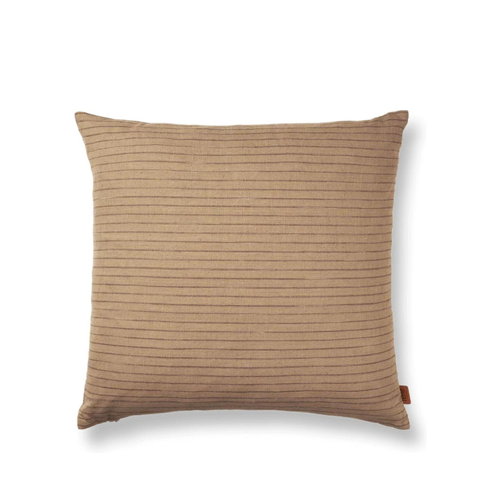 Ferm Living Brown Cotton Cushion, Lines