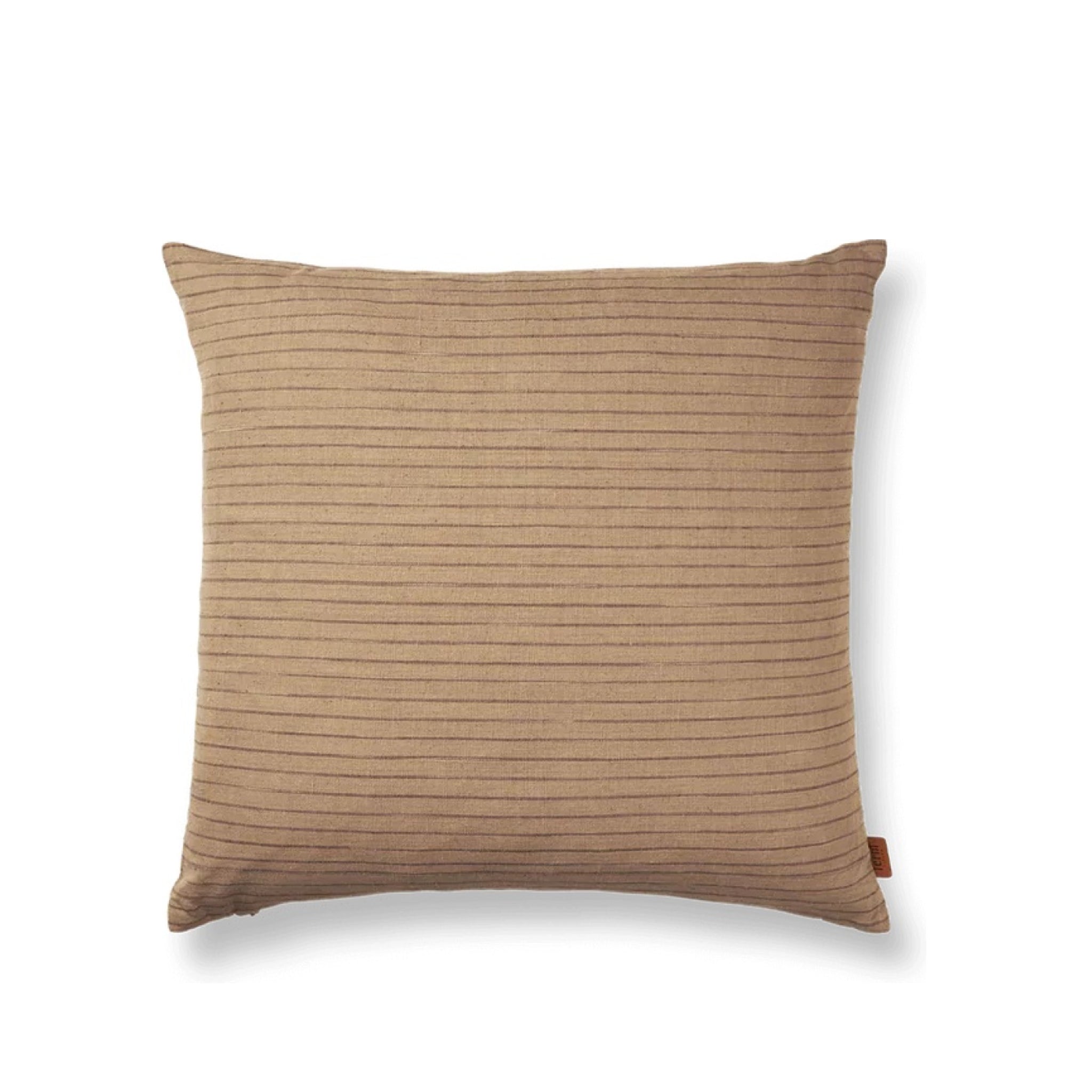 Ferm Living Brown Cotton Cushion, Lines