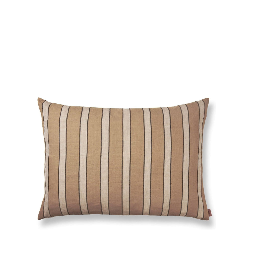 Ferm Living Brown Cotton Cushion Large, Lines
