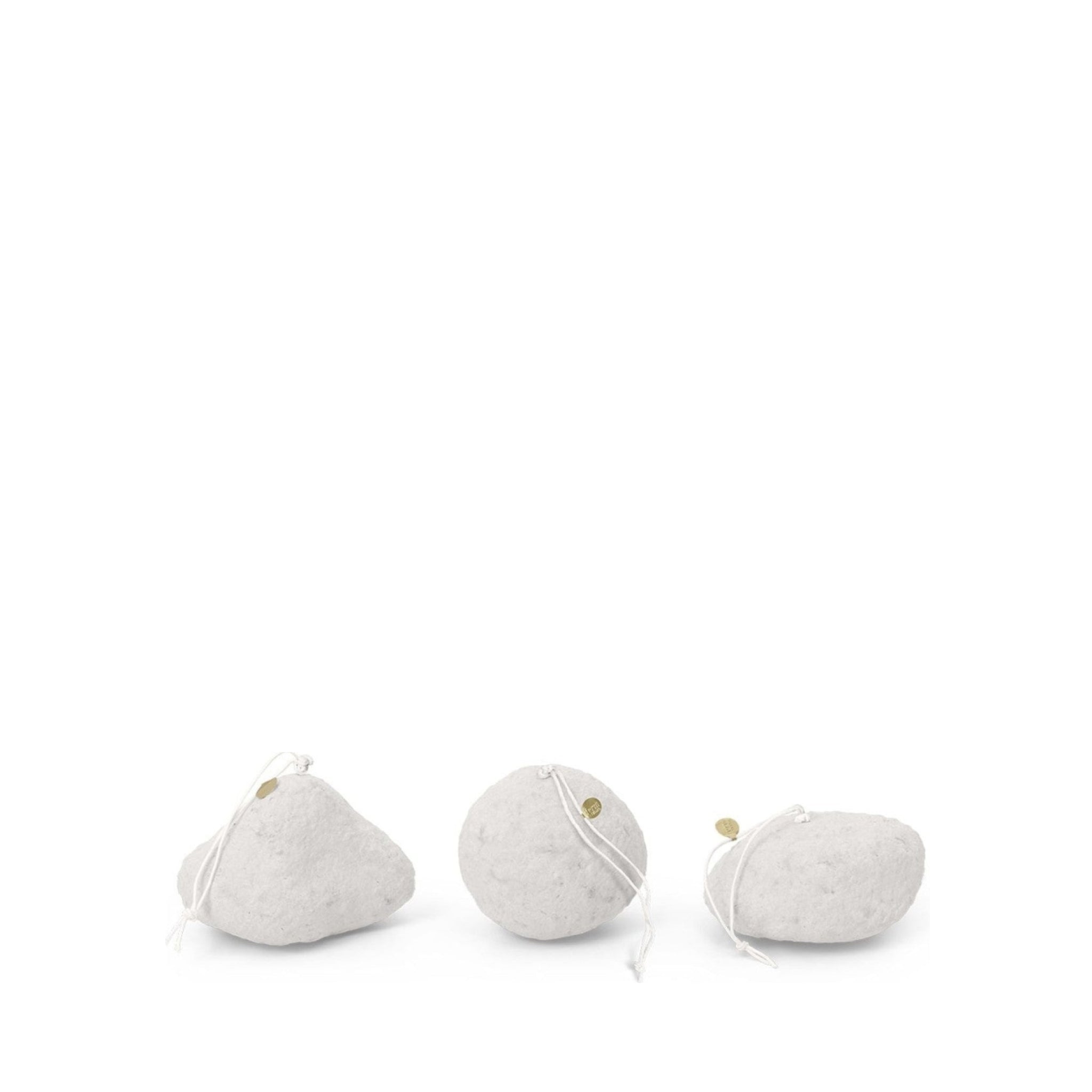 Ferm Living Snowball Christmas Ornaments Set Of 3 White
