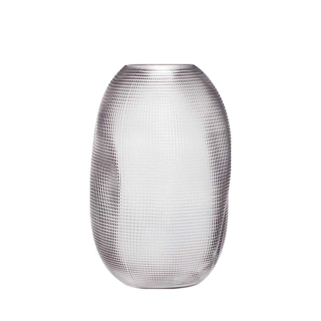 Hübsch Balloon Vase in Smoky Grey - Stylish Handmade Glass Decor