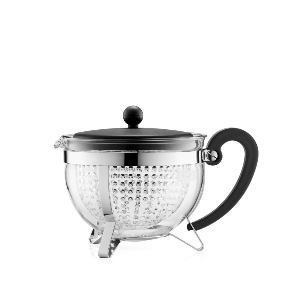 Bodum Chambord teapot with colored plastic lid handle, 1.3 l