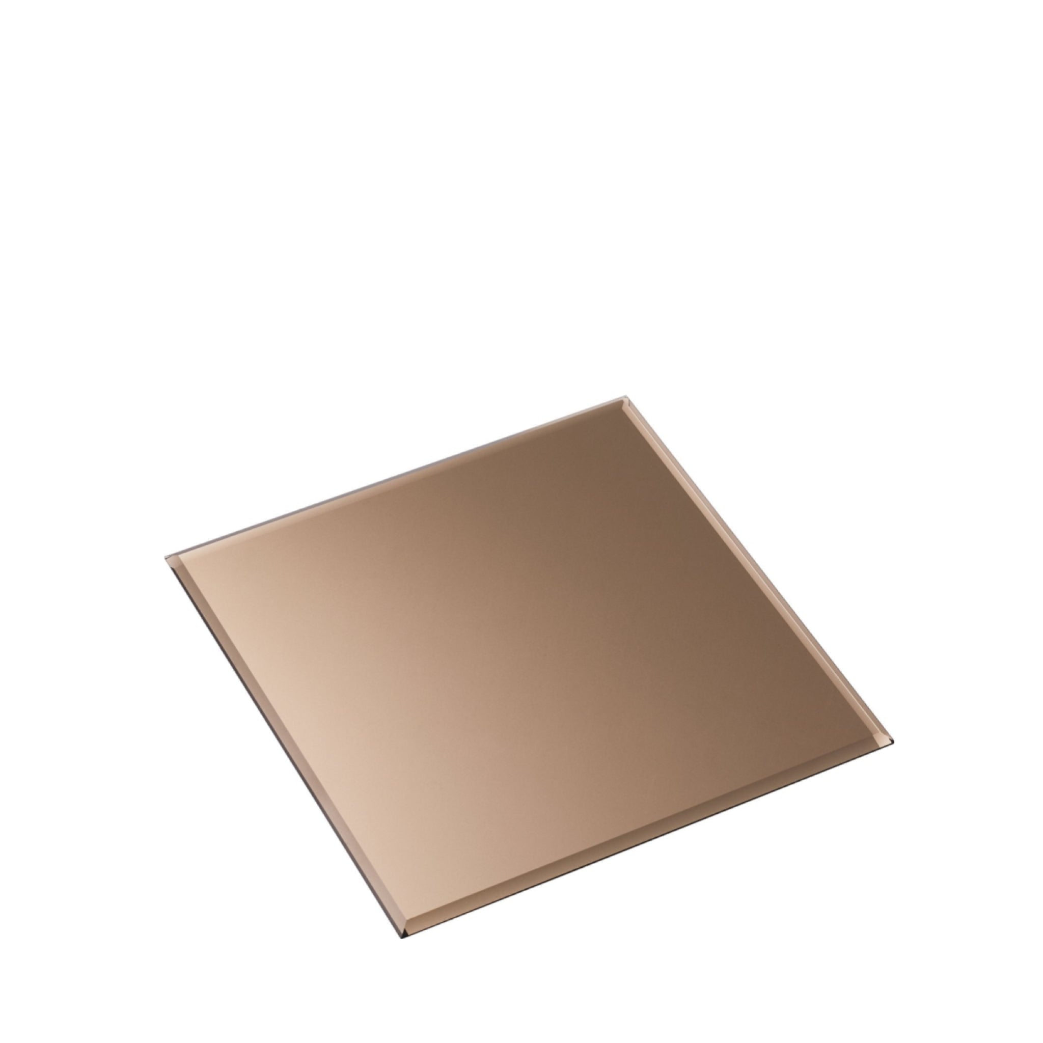 STOFF Nagel Glass Top in Smoked Brown - Elegant Square Candle Plate