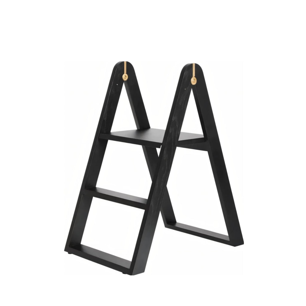Gejst Reech Folding Stepladder - Black, Wall-mountable Compact Ladder