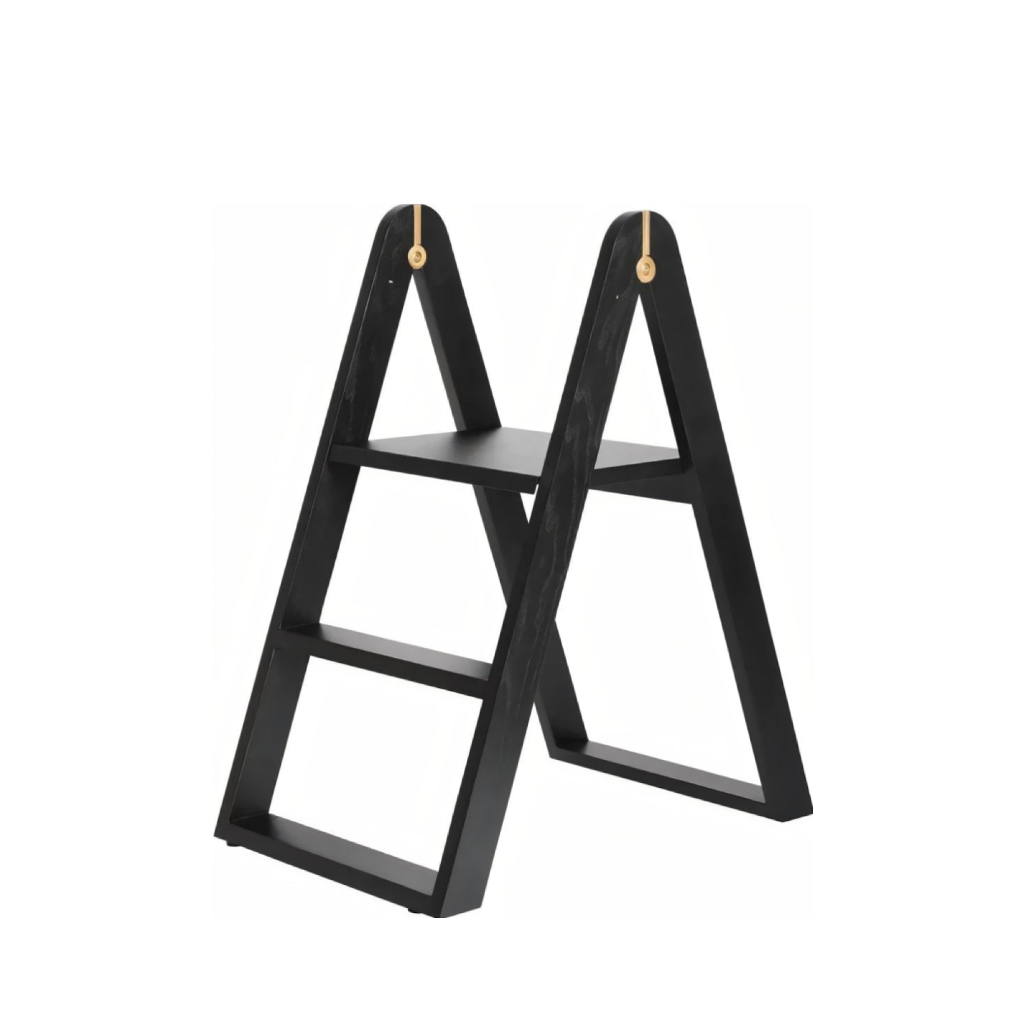 Gejst Reech Folding Stepladder - Black, Wall-mountable Compact Ladder