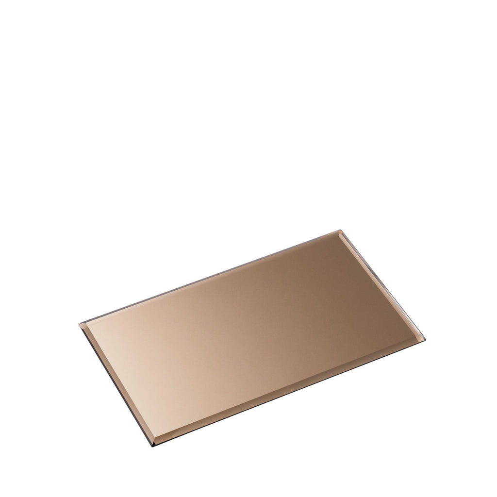 STOFF Nagel Rectangular Smoked Brown Glass Top for Elegant Candle Display