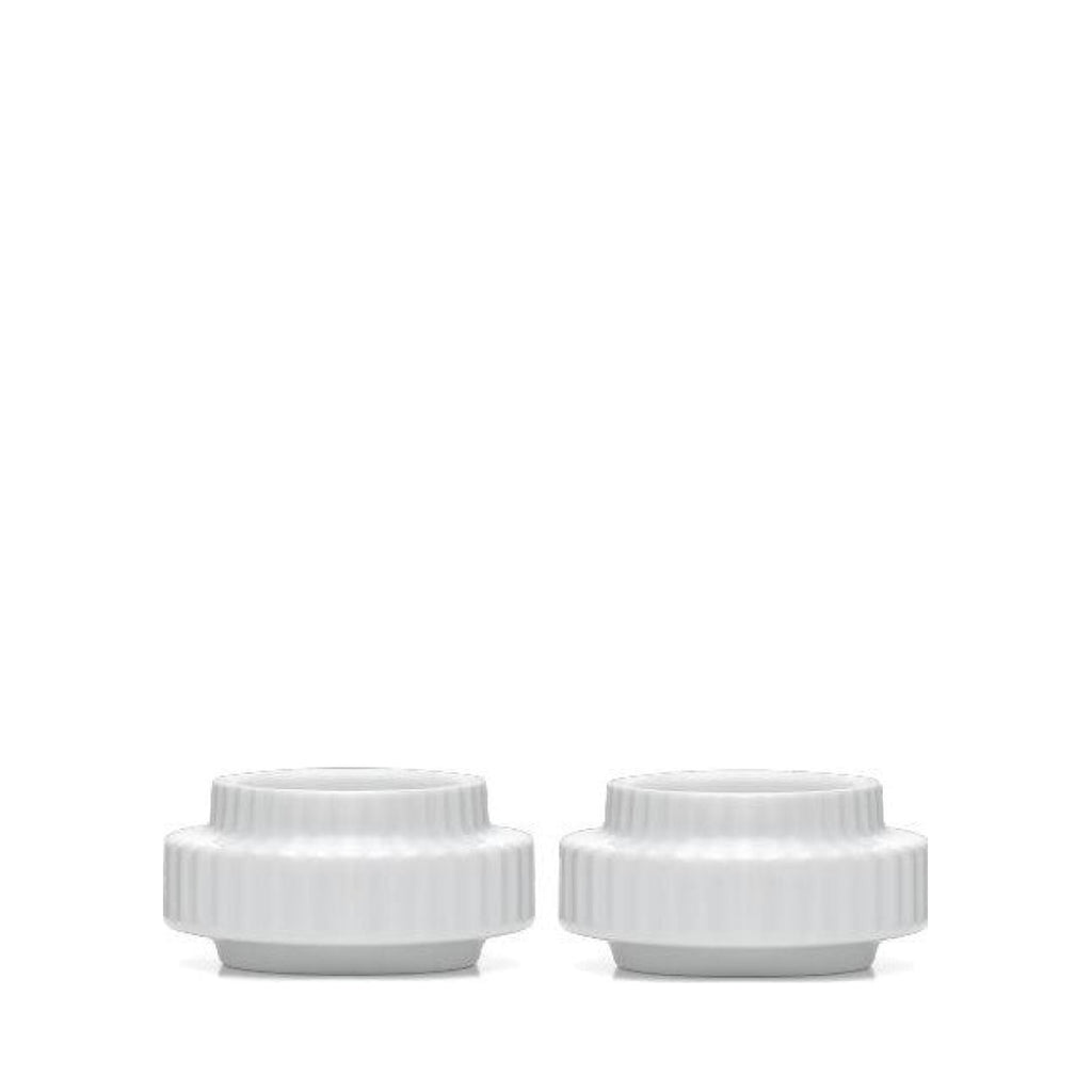 Lyngby Tealight Holder White 2pcs. 6,5 Cm