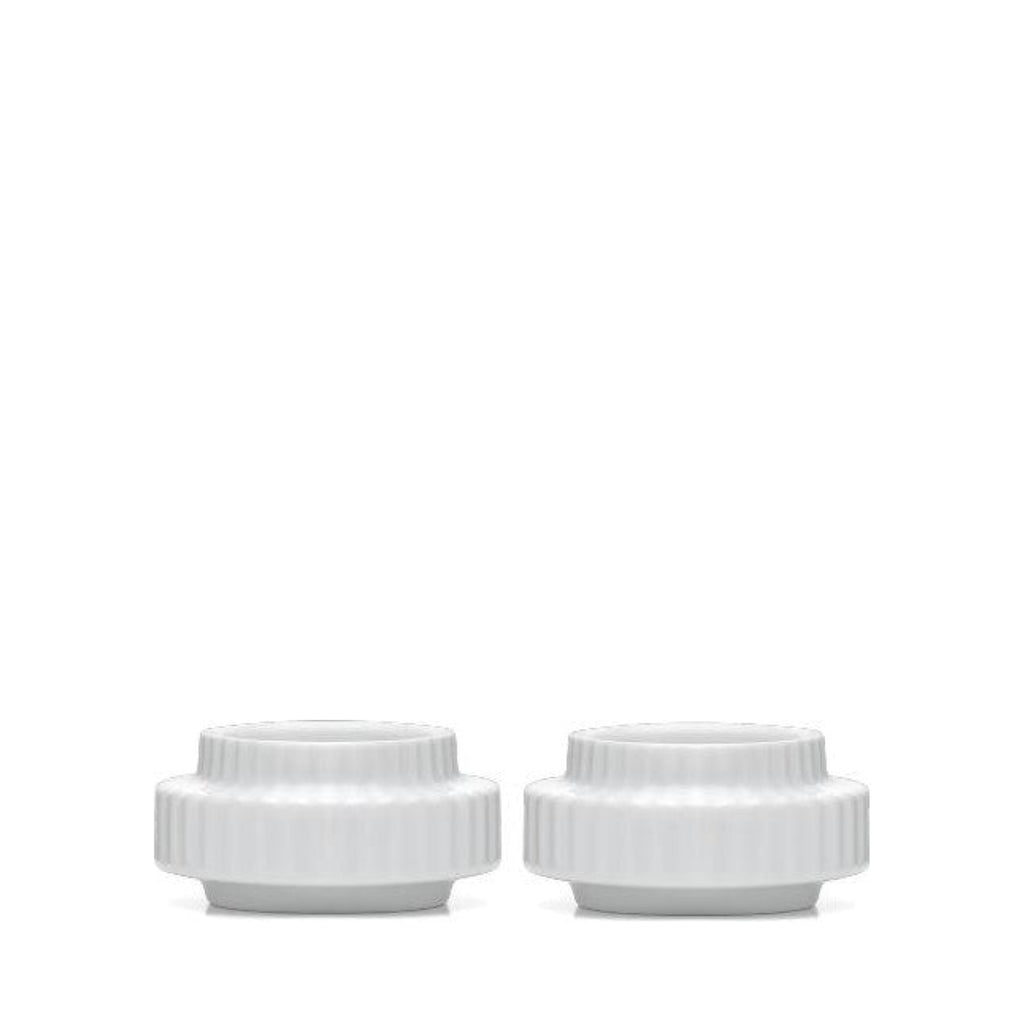 Lyngby Tealight Holder White 2pcs. 6,5 Cm