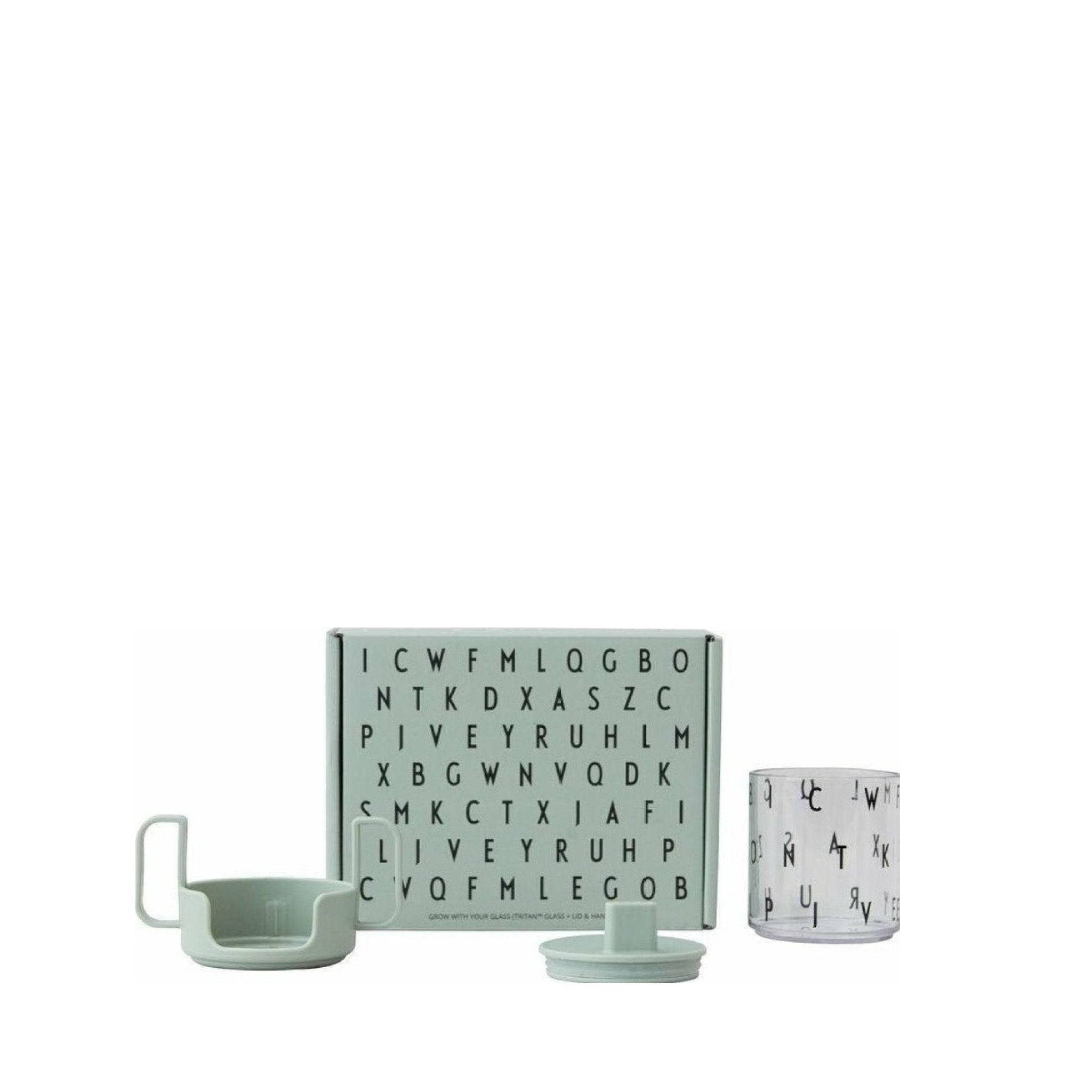 Design Letters Grow with your cup set Melamine, Green