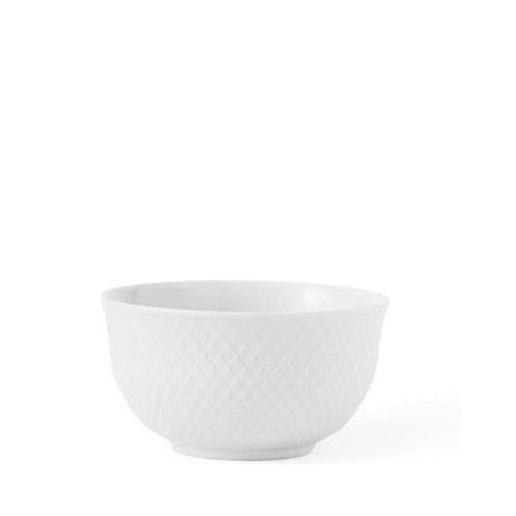 Lyngby Rhombe Bowl White, Ø11 cm
