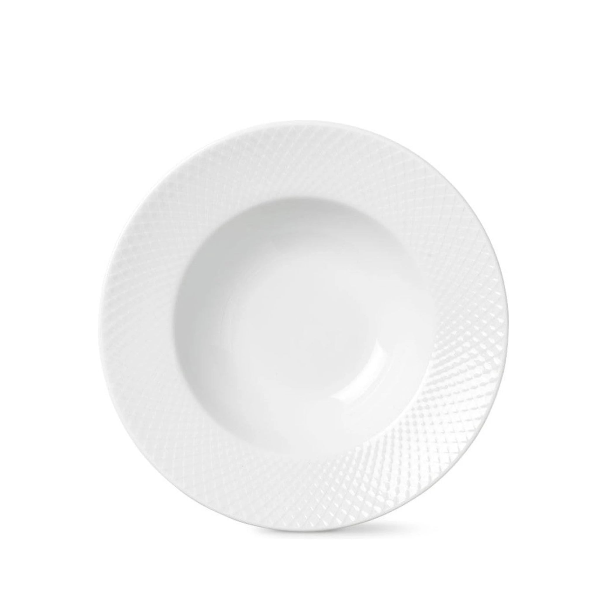 Lyngby Rhombe Pasta plate Ø24,5cm, White