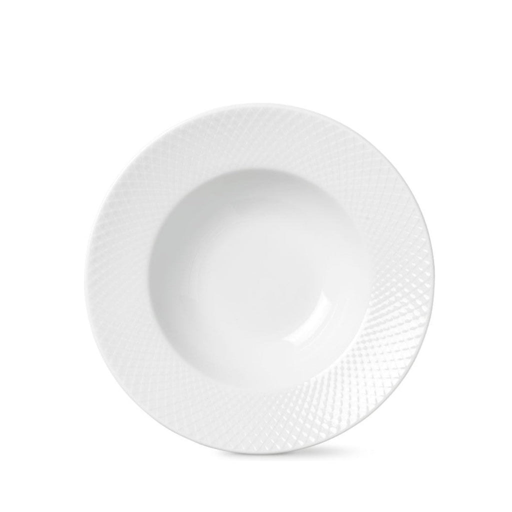 Lyngby Rhombe Pasta plate Ø24,5cm, White