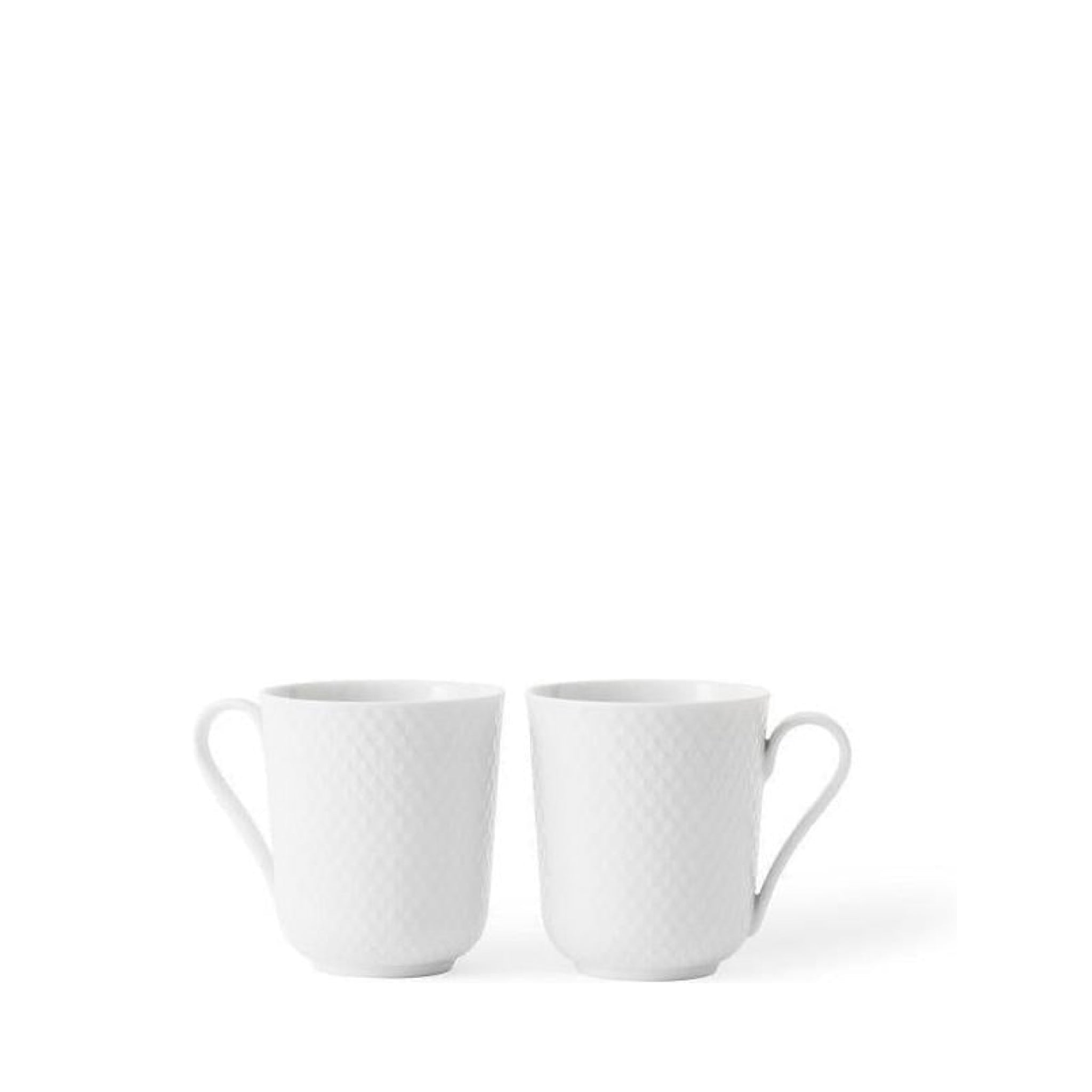 Lyngby Rhombe coffee cup, white, 2 pcs.