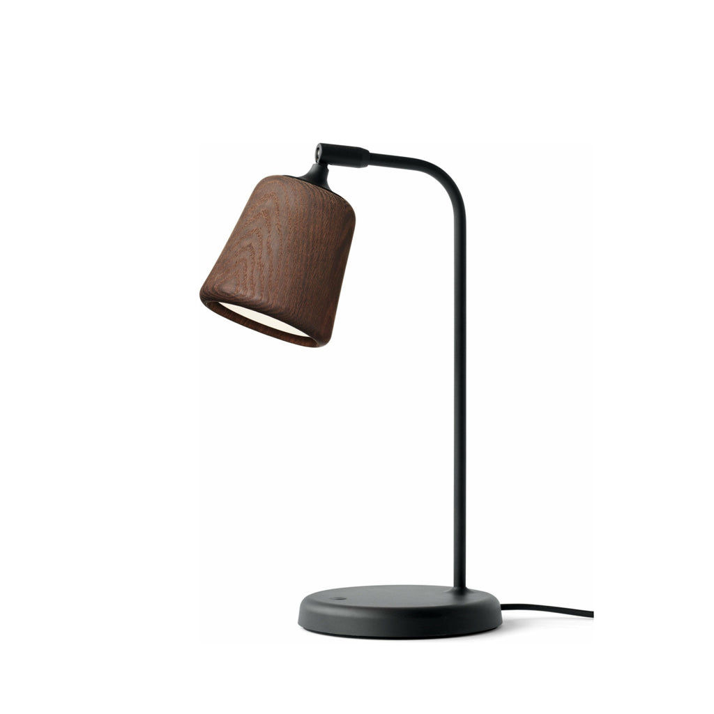 New Works Material Table Lamp, Smoked Oak