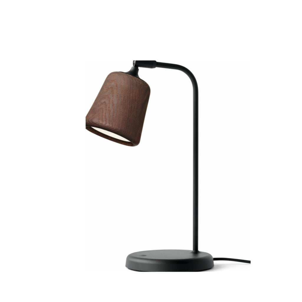 New Works Material Table Lamp, Smoked Oak