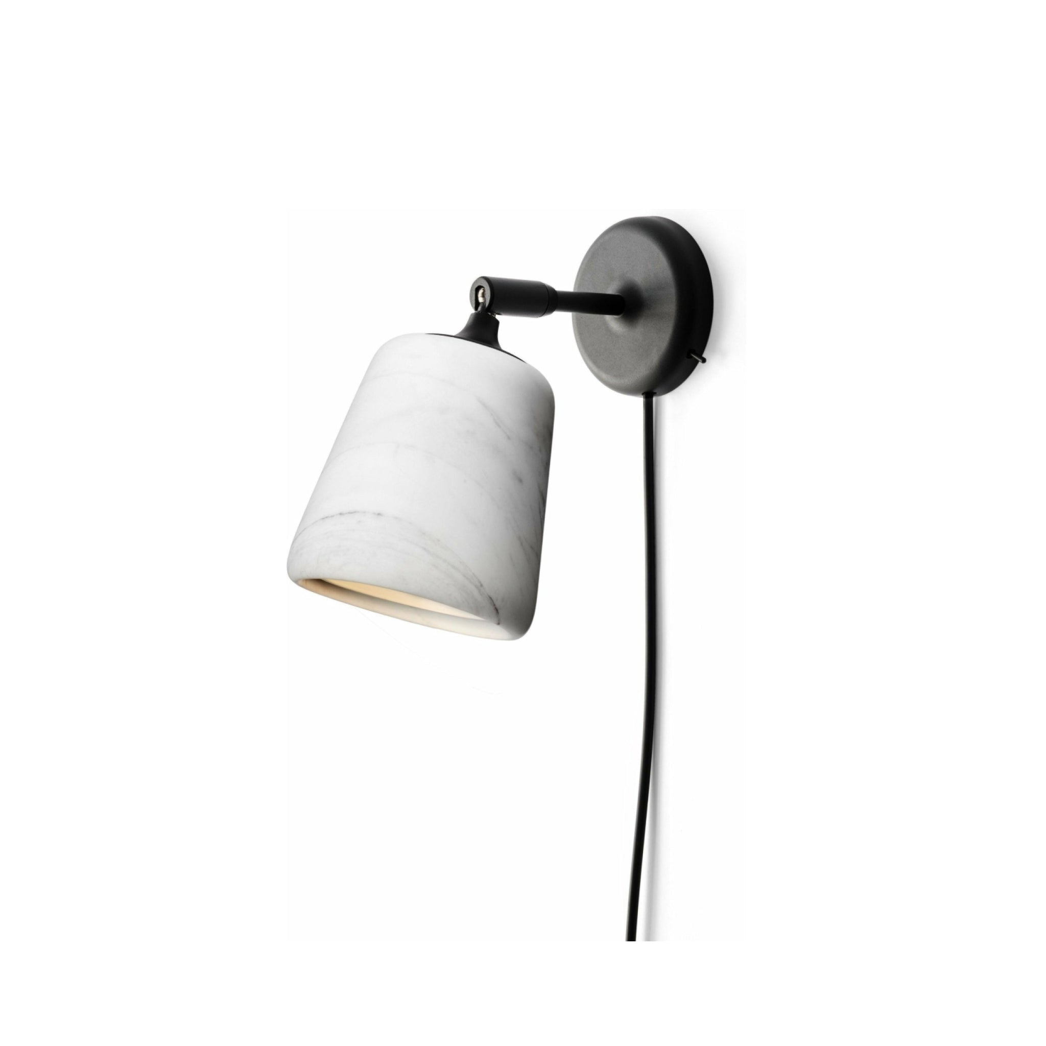 New Works Material Wall Lamp Marble, White