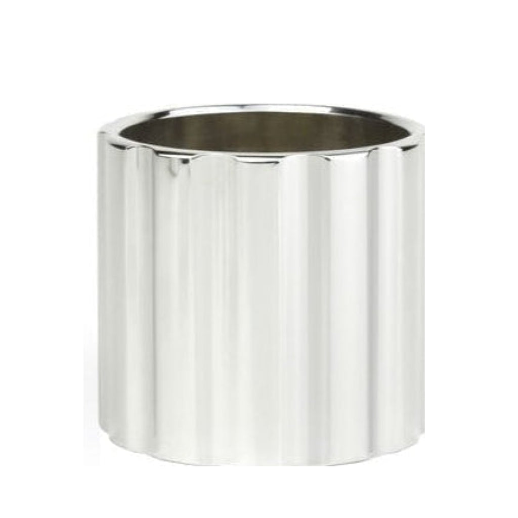 Novoform Design Dual Candlestick Low, Shiny Silver