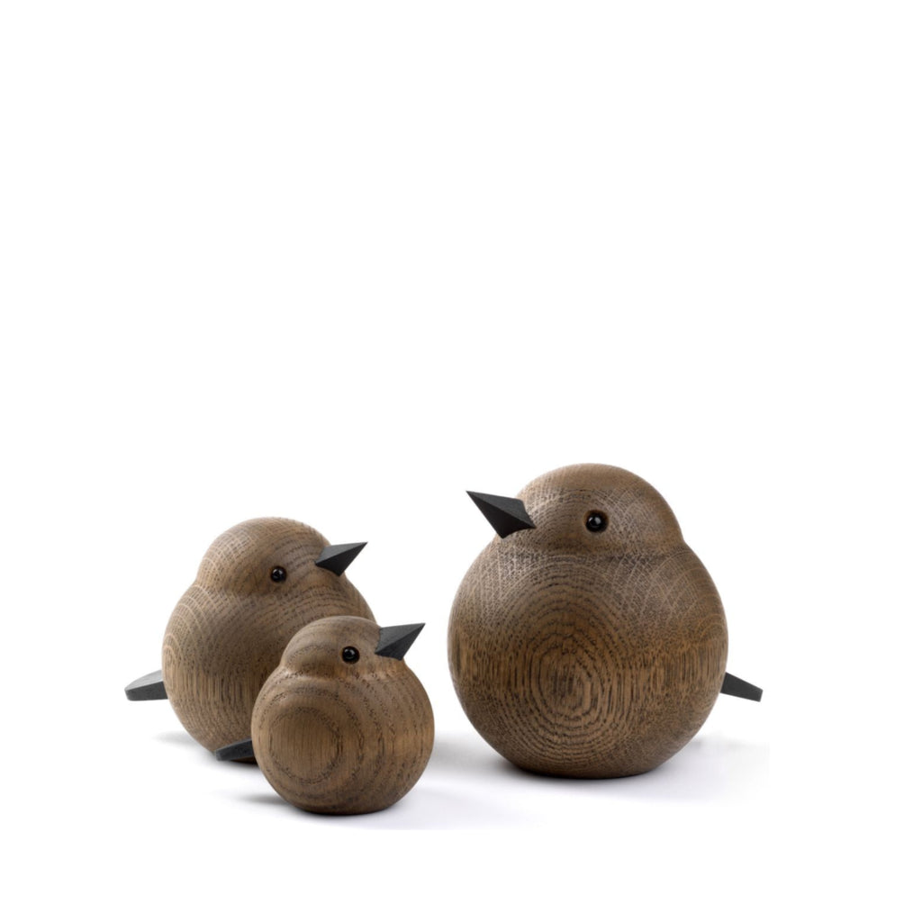Novoform Design Mini Sparrow Decorative Figure, Dark Stained Oak