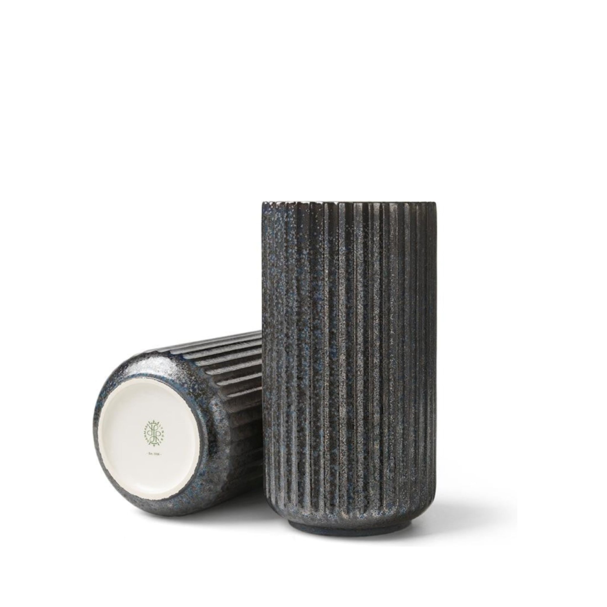 Lyngby Radiance Vase H20,5cm, Blue Faience