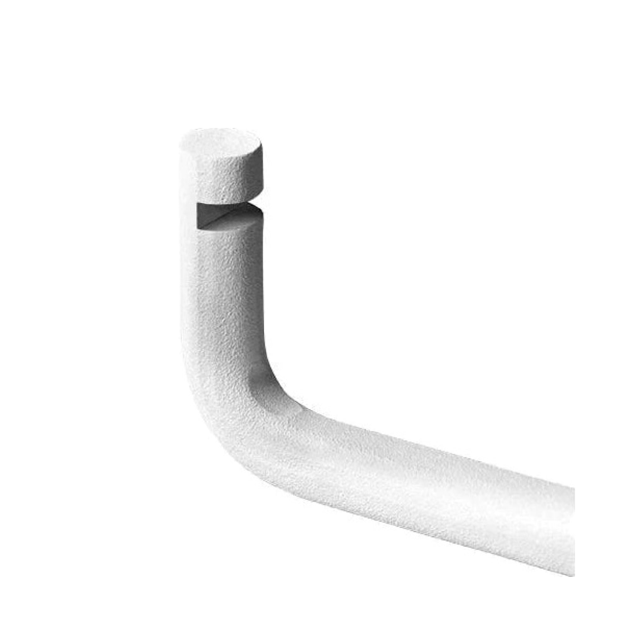 Gejst NIVO Shelf Rail White - 64.8cm Wall Bar with Hooks for Kitchen/Bath