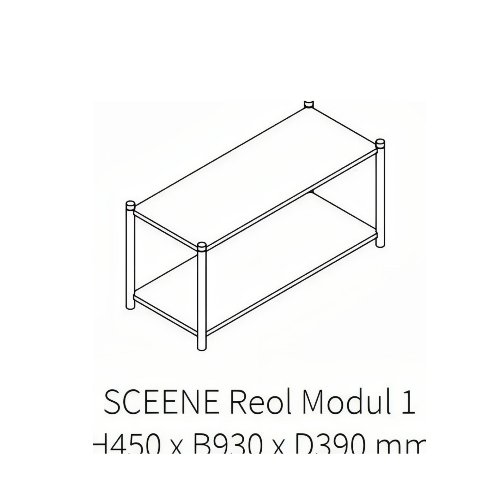 Gejst Sceene Reol Modul 1 – Light Oak | 450×930×390 Mm | 12 Kg | Sceene