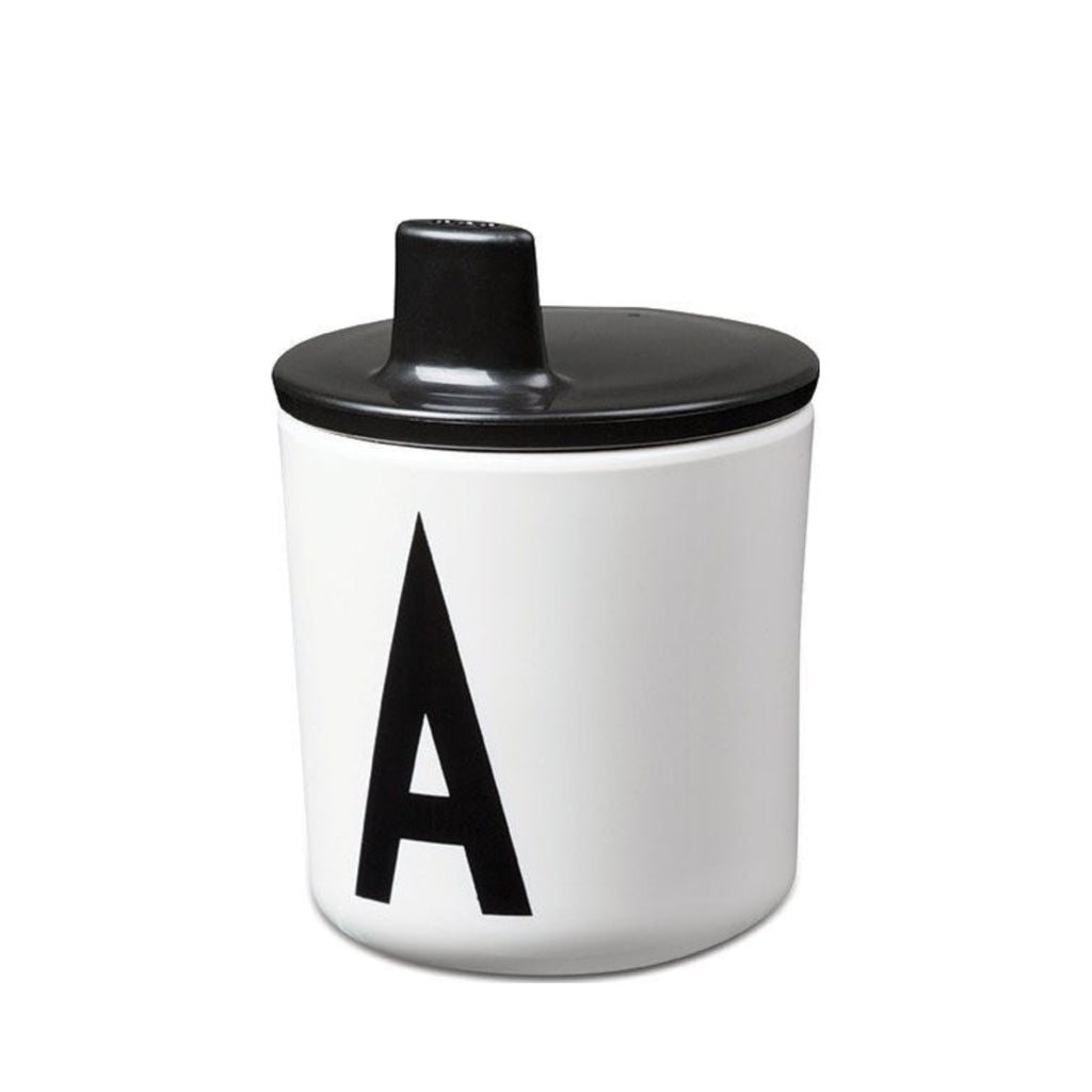 Design Letters Drinking Lid for Abc Melamine Cup, Black