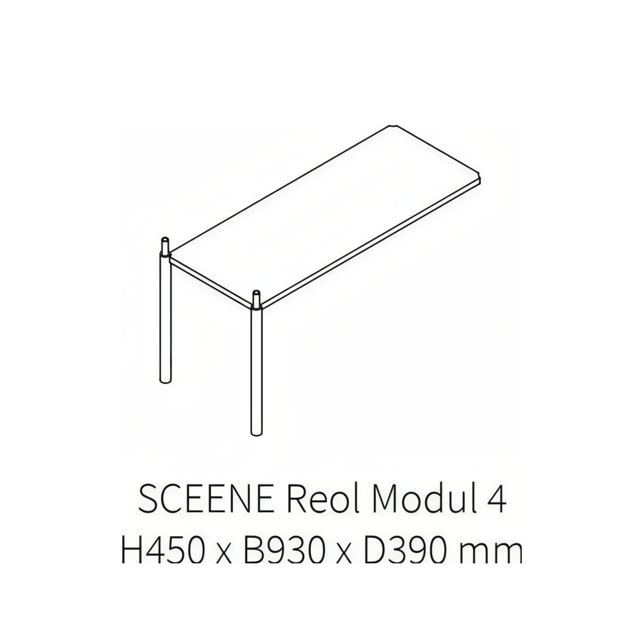 Gejst Sceene Reol Module 4 – Light Oak Modular Shelf 450×930×390 Mm