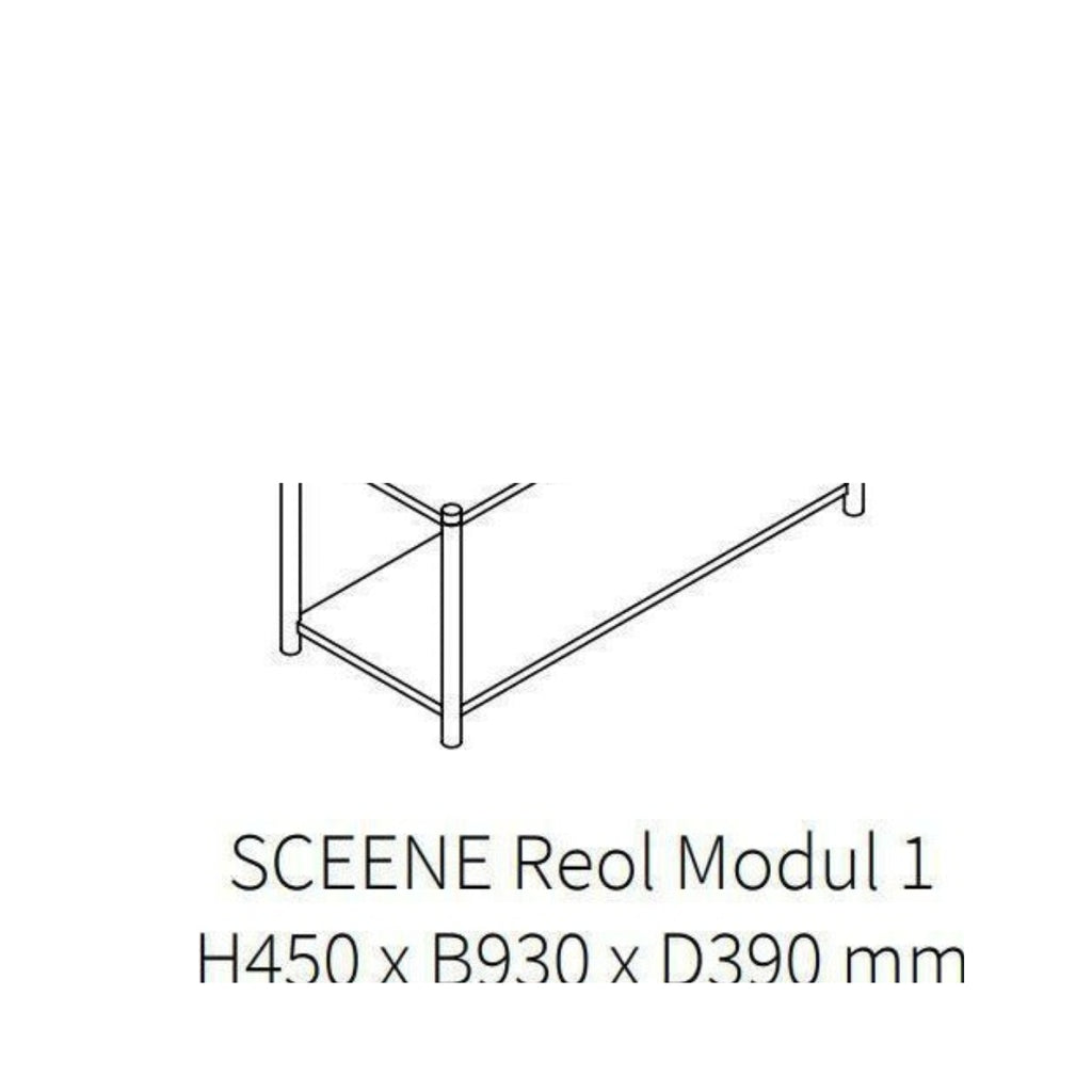 Gejst Sceene Reol Module 1 – Black Oak Shelving Unit 45x93x39 cm