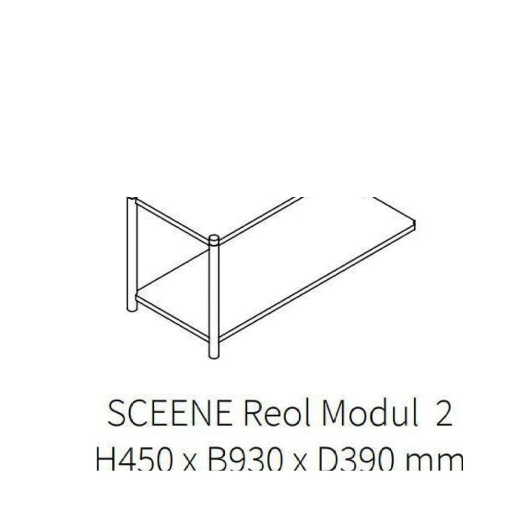 Gejst Sceene Reol Module 2 Black Oak - 450x930x390 mm | Shelf Unit