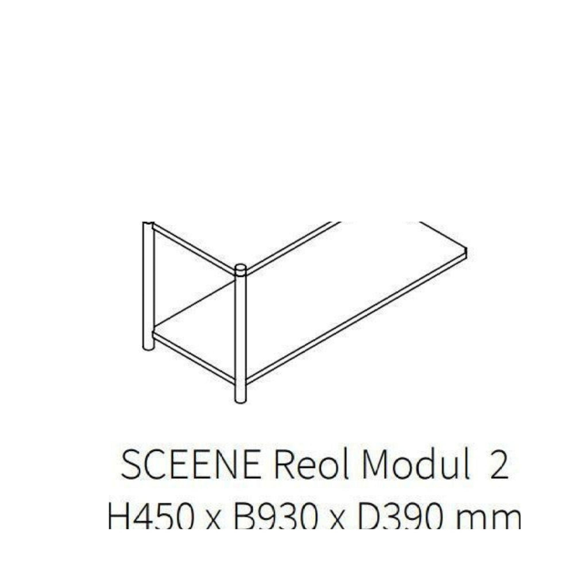 Gejst Sceene Reol Module 2 Black Oak - 450x930x390 mm | Shelf Unit