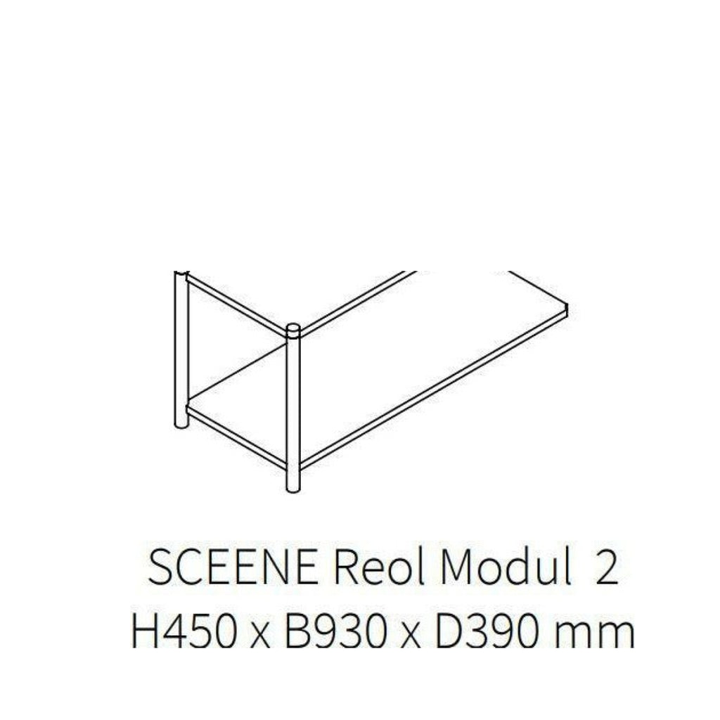 Gejst Sceene Reol Module 2 Black Oak - 450x930x390 Mm | Shelf Unit