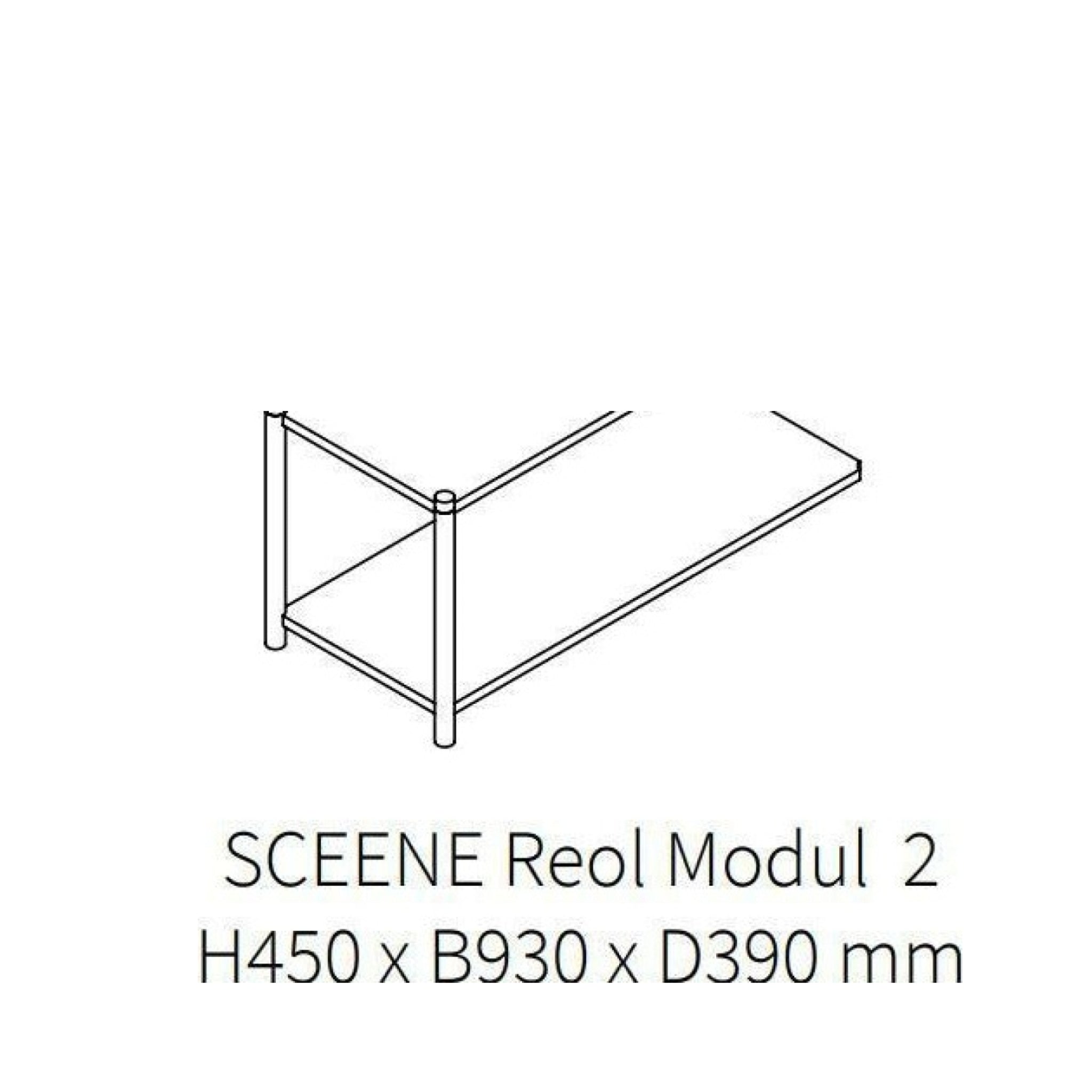 Gejst Sceene Reol Module 2 Black Oak - 450x930x390 Mm | Shelf Unit