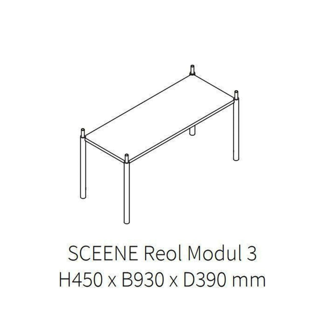 Gejst Sceene Reol Module 3 - Modern Black Oak Shelf 450x930x390mm