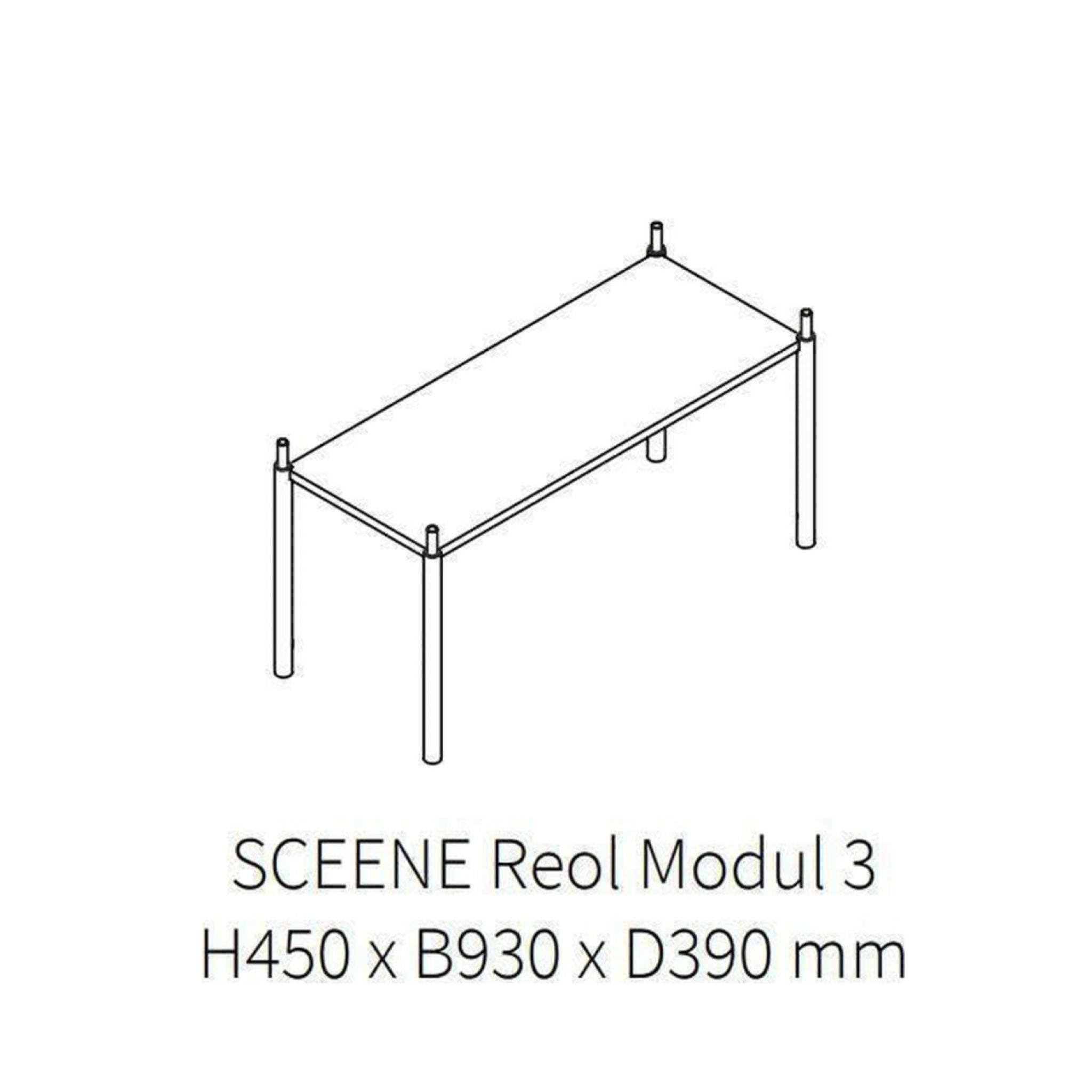 Gejst Sceene Reol Module 3 - Modern Black Oak Shelf 450x930x390mm