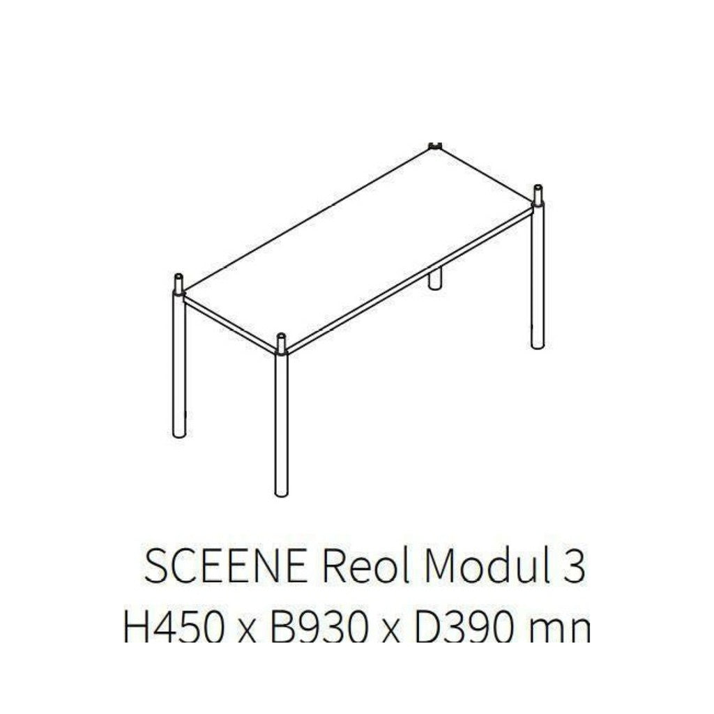 Gejst Sceene Reol Module 3 - Modern Black Oak Shelf 450x930x390mm